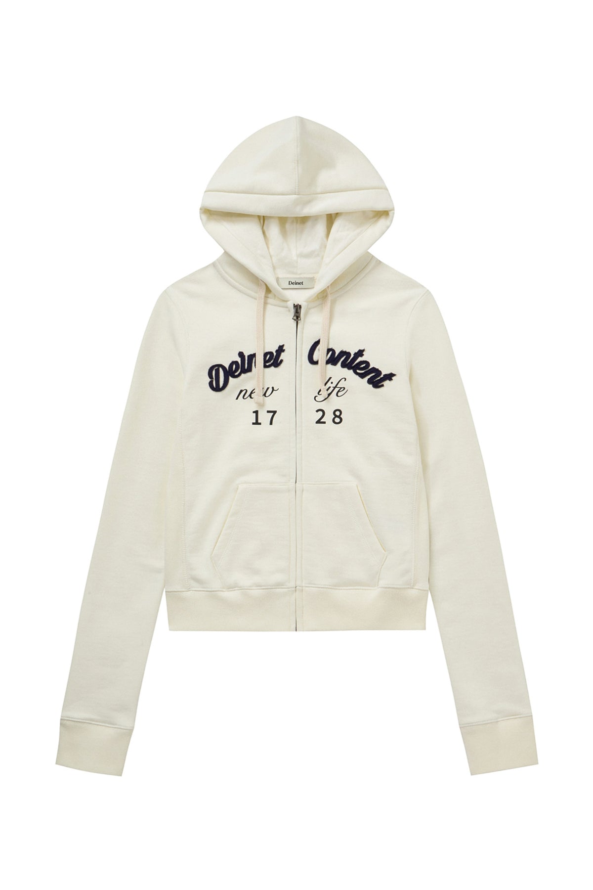 Deinet - Content Slim Hood Zip - Up (Ivory) product image 1 | TRAB K-Fashion Australia