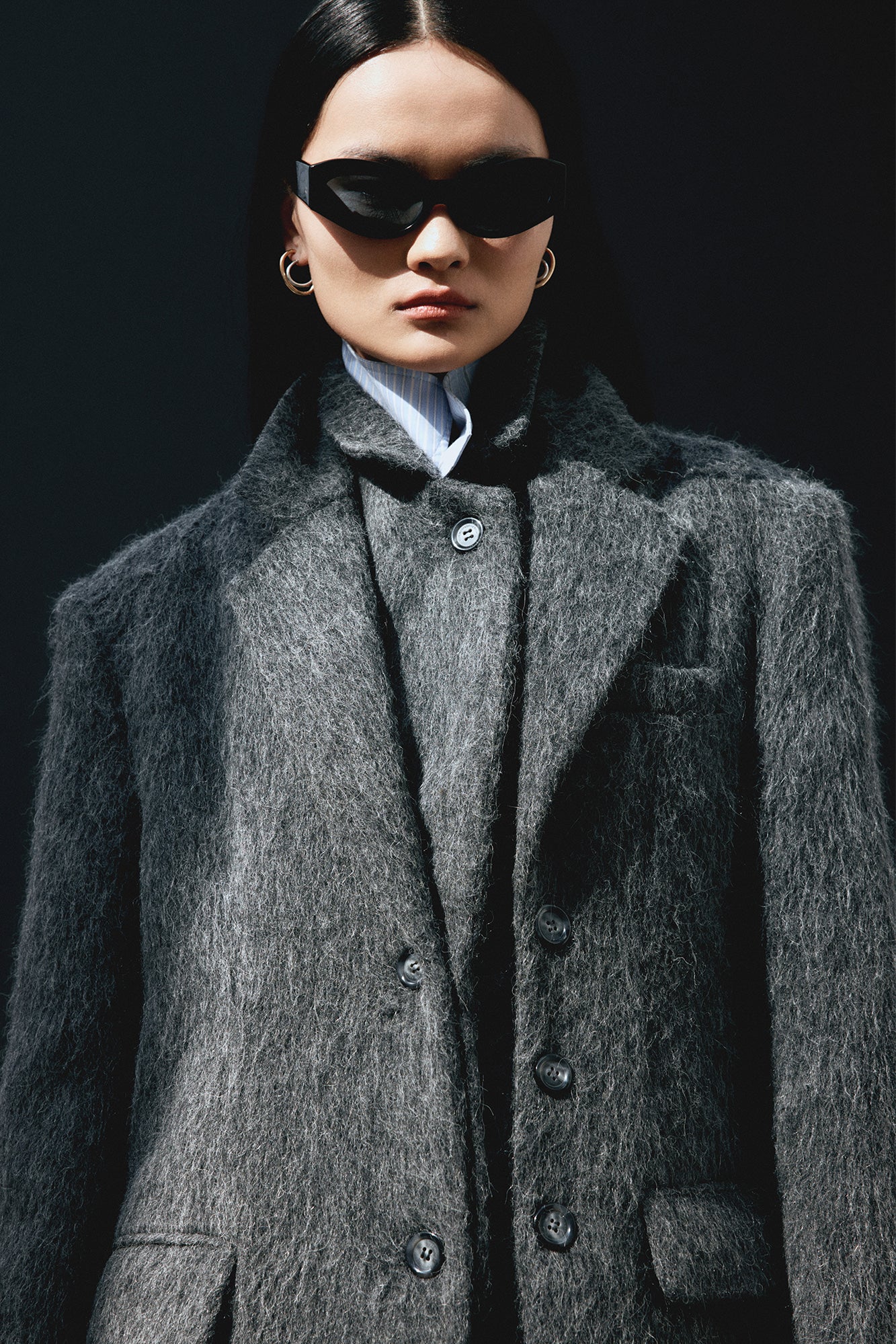 Andersson Bell - Blazer Layered Coat (Charcoal) product image 4 | TRAB K-Fashion Australia