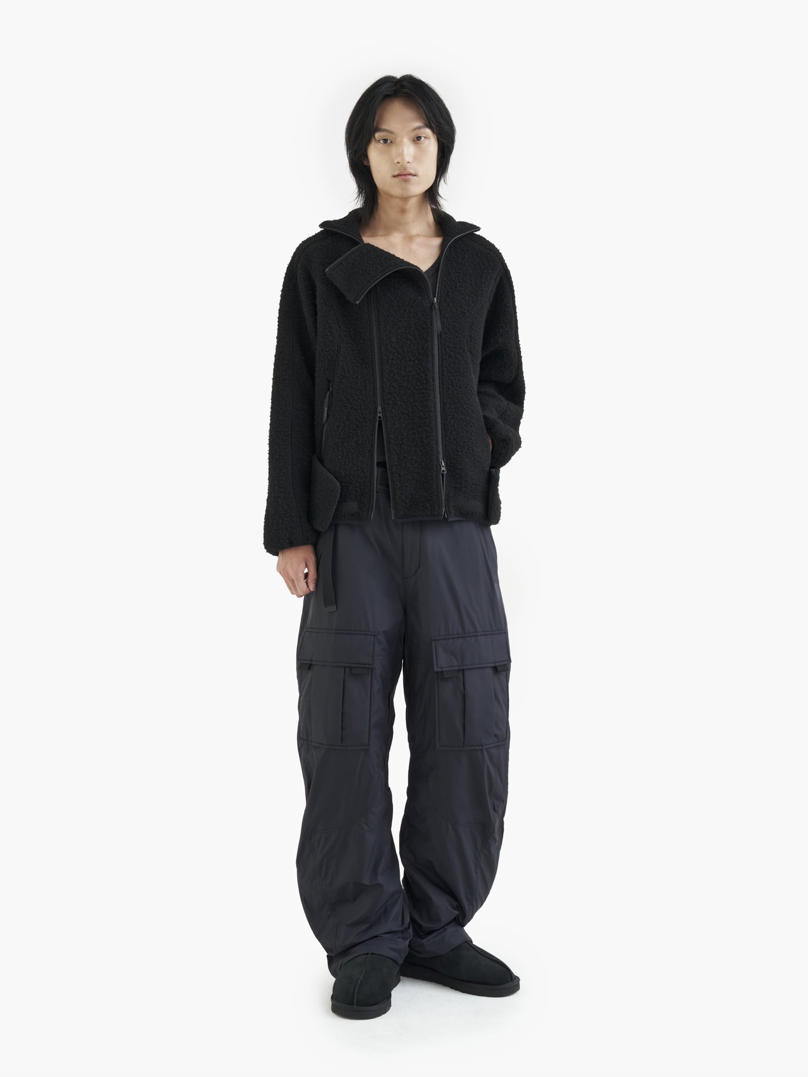 Jiyong Kim - Double Zip Fleece (Black) product image 1 | TRAB K-Fashion Australia