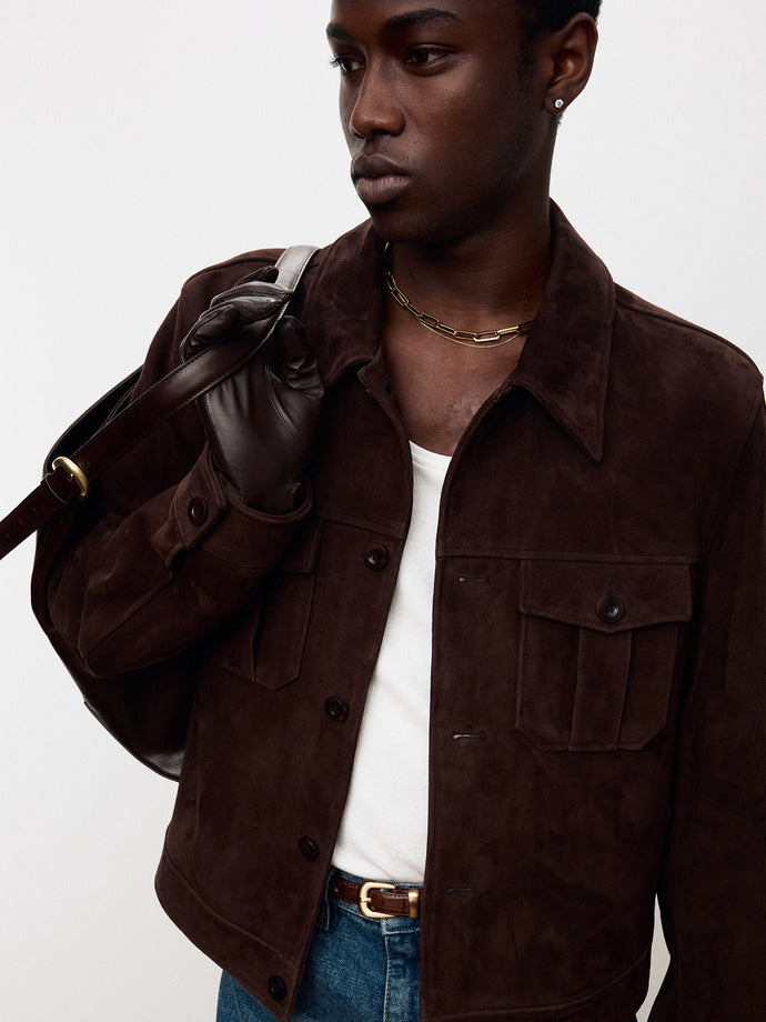 Tonywack - Suede Trucker Jacket (Dark Brown) product image 6 | TRAB K-Fashion Australia