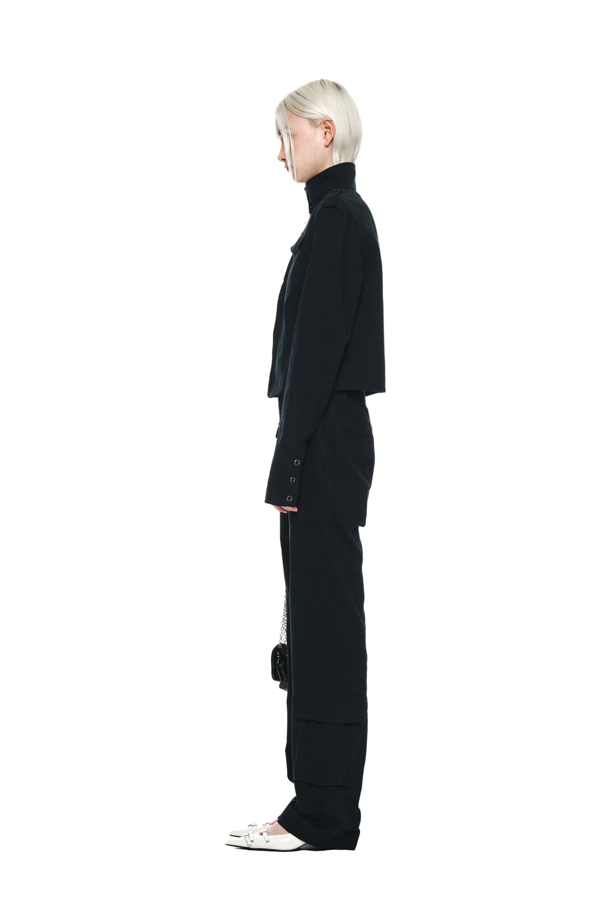 Matin Kim - Washed Slim Cargo Jumper (Dark Navy) product image 6 | TRAB K-Fashion Australia
