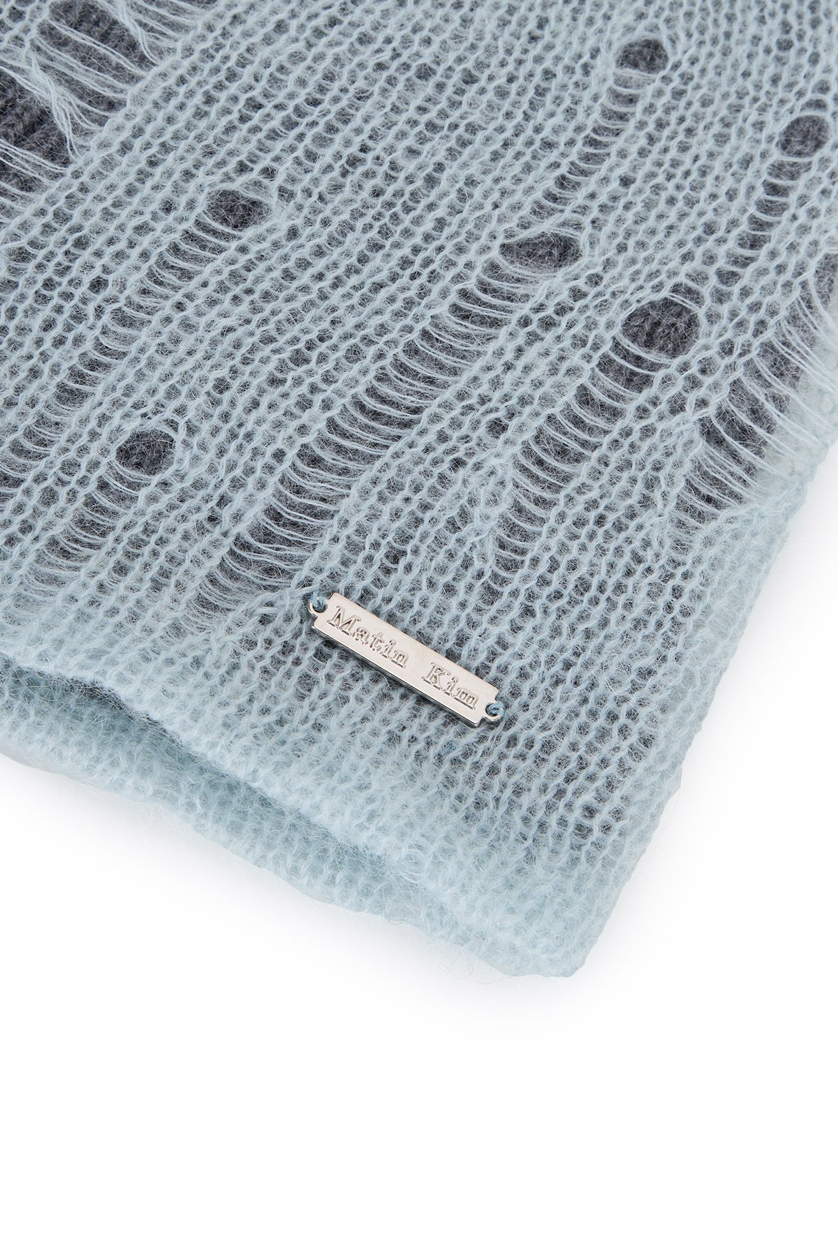 Matin Kim - Vintage Layer Knit Beanie (Light Blue) product image 3 | TRAB K-Fashion Australia