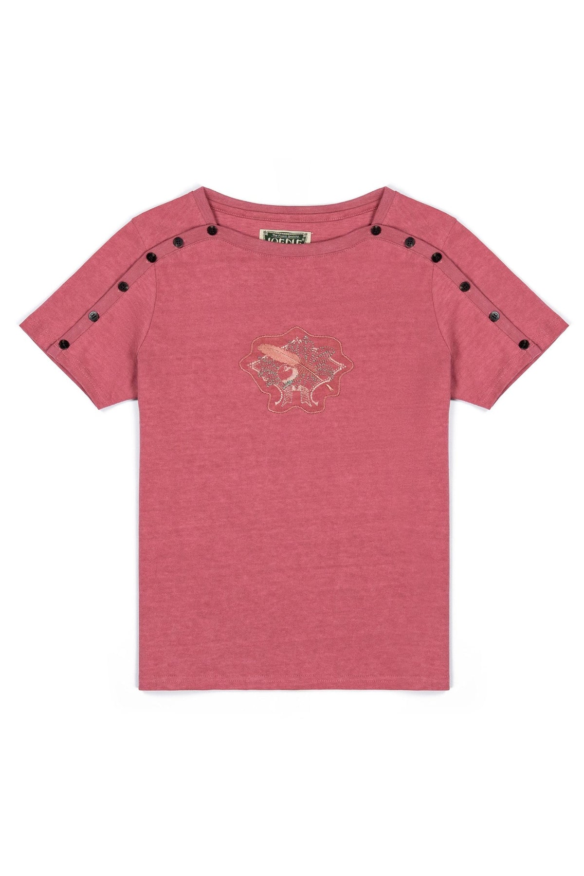 Ioedle - Freefall Fastening Boat Neck T-Shirt (Red) product image 2 | TRAB K-Fashion Australia