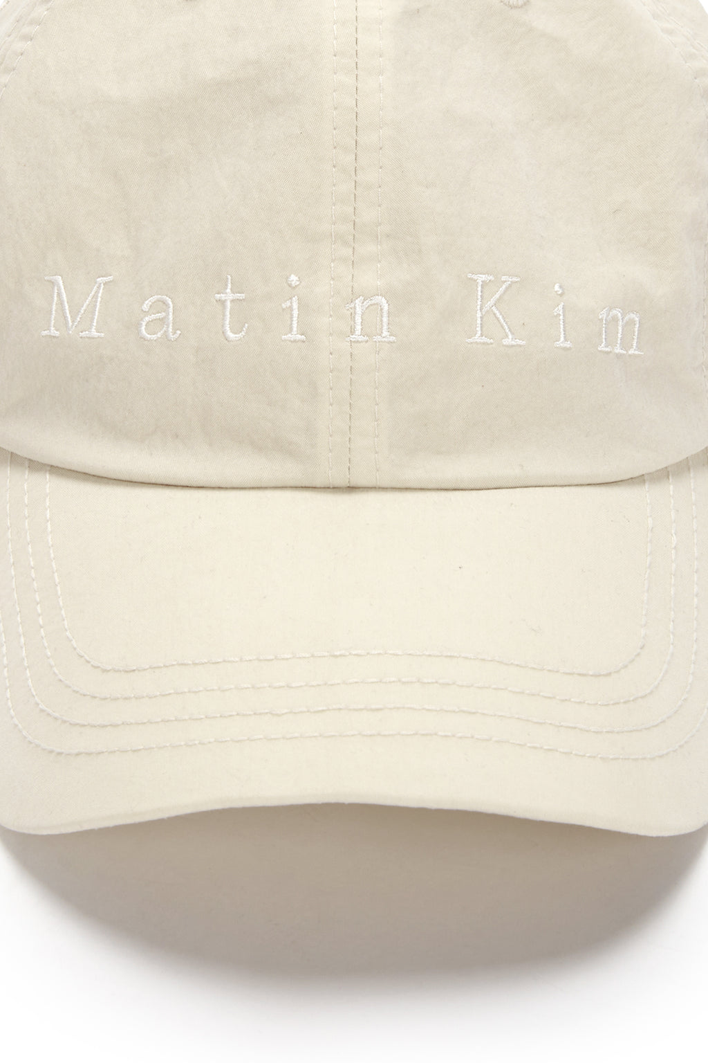 Matin Kim - Matin Typo Ball Cap (Beige) product image 4 | TRAB K-Fashion Australia