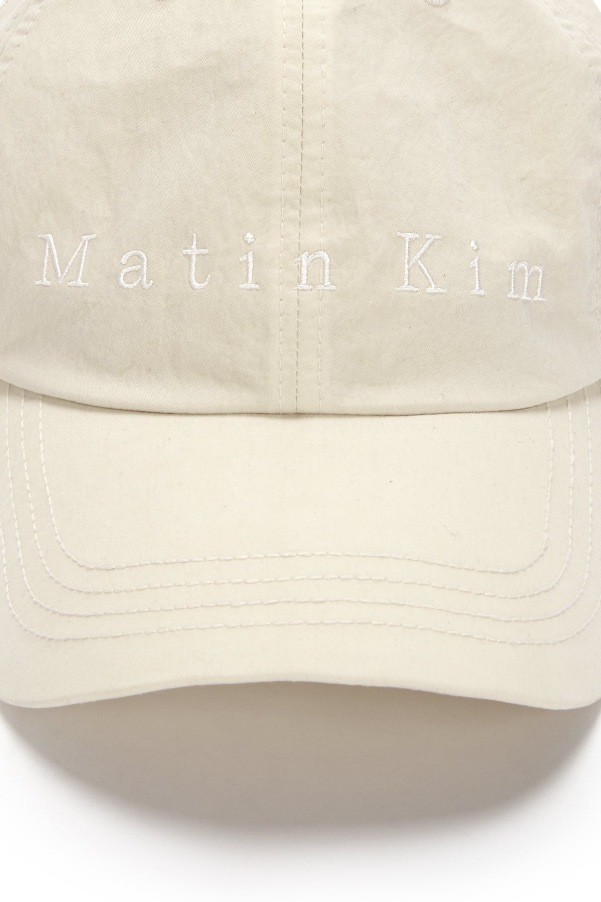 Matin Kim - Matin Typo Ball Cap (Beige) product image 4 | TRAB K-Fashion Australia