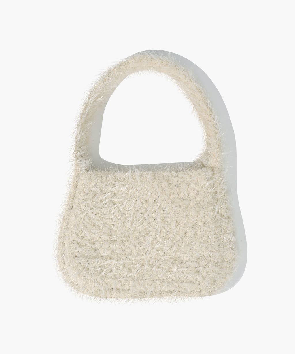 Marithe & Francois Girbaud - Circle Logo Mini Knit Bag (Cream) product image 2 | TRAB K-Fashion Australia