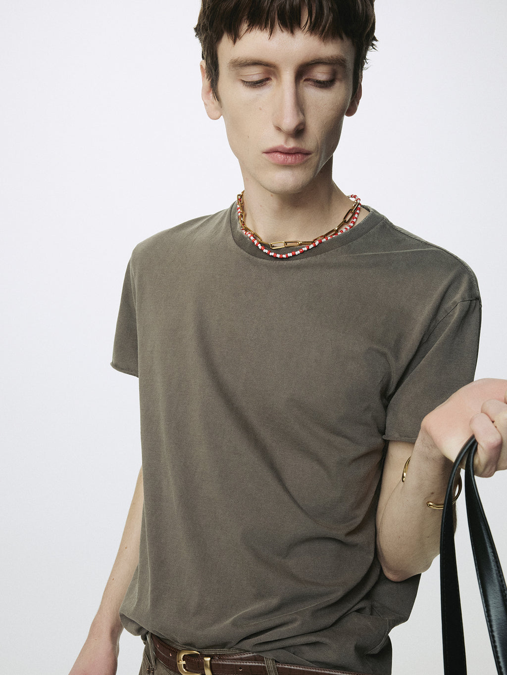 Tonywack - Garment Dyed Raw Edge T-Shirt (Faded Brown) product image 6 | TRAB K-Fashion Australia