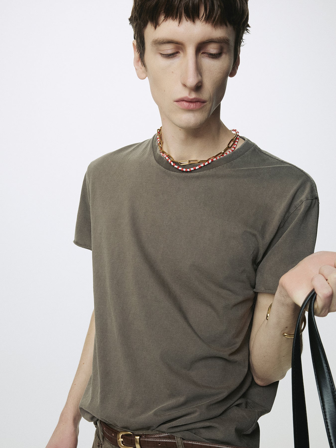 Tonywack - Garment Dyed Raw Edge T-Shirt (Faded Brown) product image 6 | TRAB K-Fashion Australia
