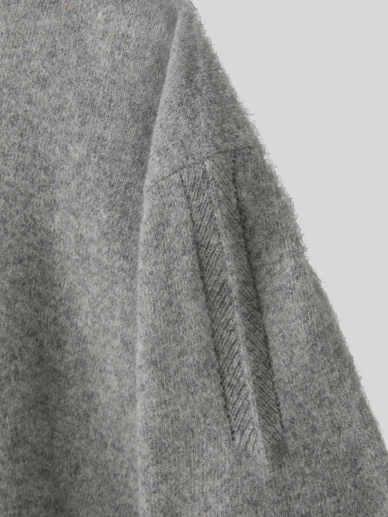 Recto - Crew Neck Layered Cardigan Knit Top (Melange Grey) product image 10 | TRAB K-Fashion Australia