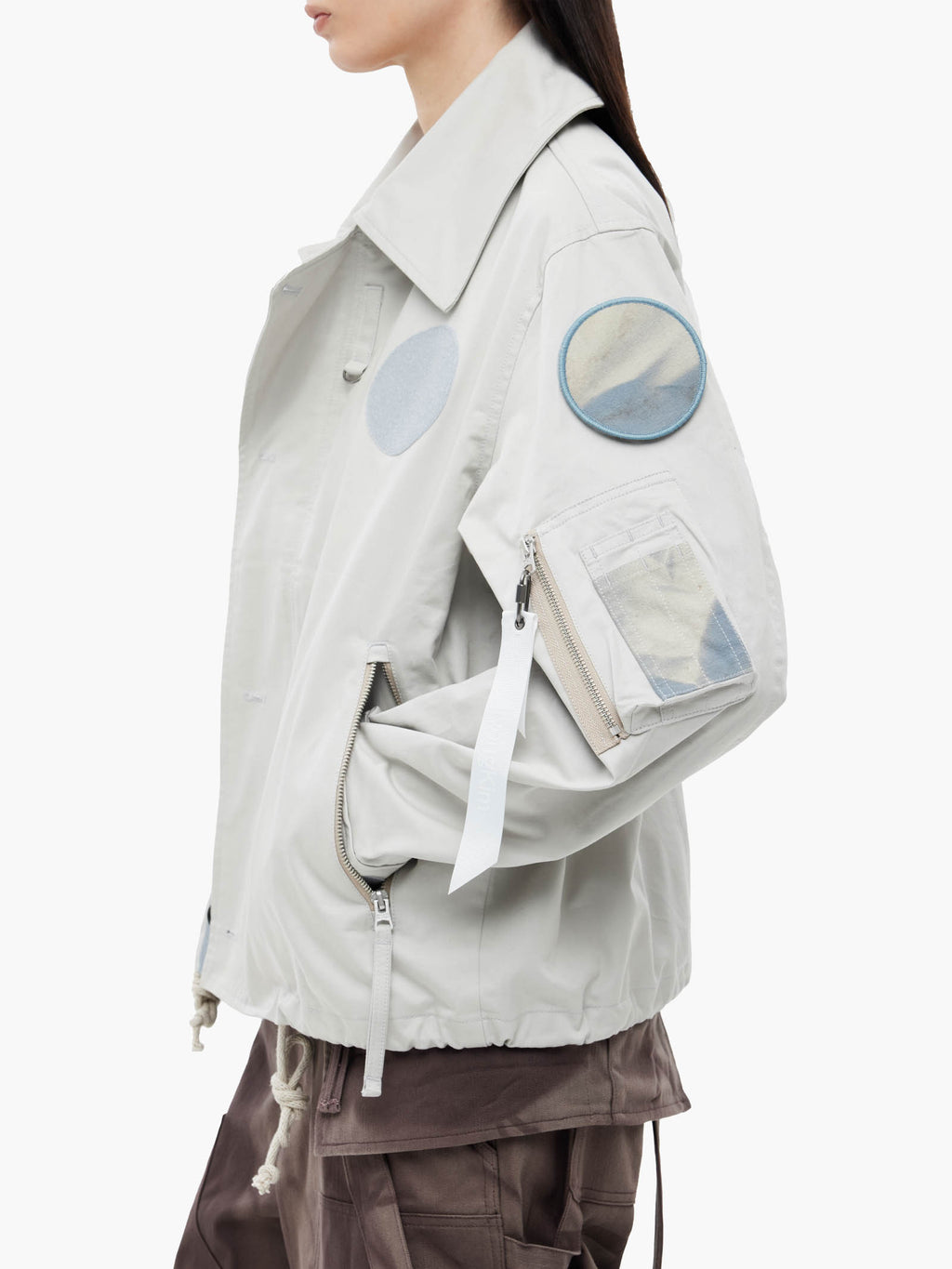 Jiyong Kim - Sun-Bleached Wide Collar Jacket (Light Grey) product image 6 | TRAB K-Fashion Australia