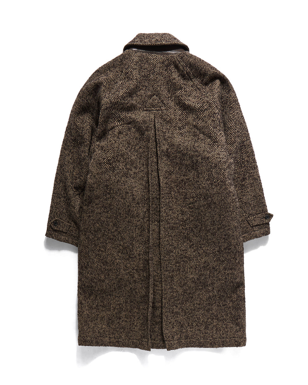 Eastlogue - Highland Balmacaan Coat (D.brown Herringbone Wool) product image 2 | TRAB K-Fashion Australia