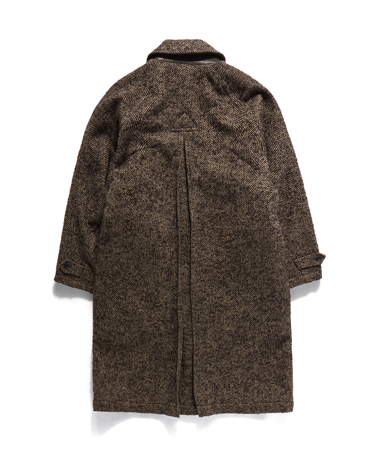 Eastlogue - Highland Balmacaan Coat (D.brown Herringbone Wool) product image 2 | TRAB K-Fashion Australia