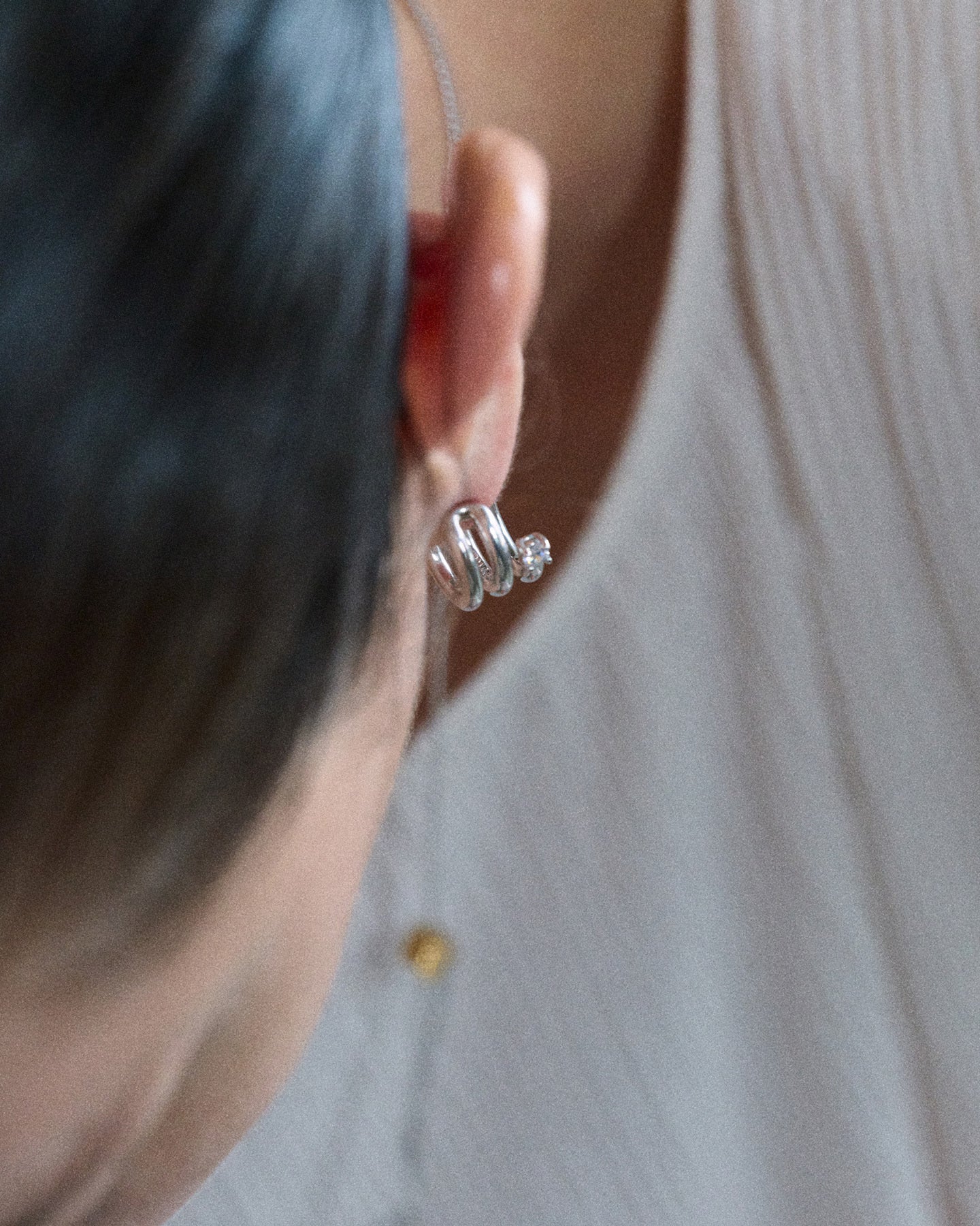 Numbering - Coil with Stone Earrings #8102 product image 5 | TRAB K-Fashion Australia
