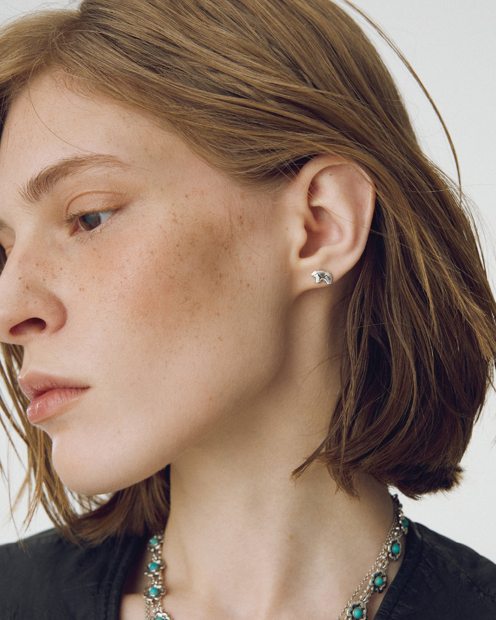 Numbering - Mini Navajo Bear Stud Earrings #7264 product image 1 | TRAB K-Fashion Australia