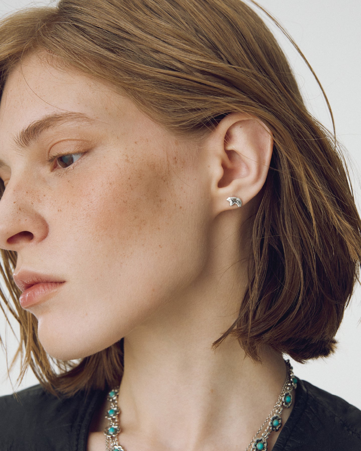 Numbering - Mini Navajo Bear Stud Earrings #7264 product image 1 | TRAB K-Fashion Australia