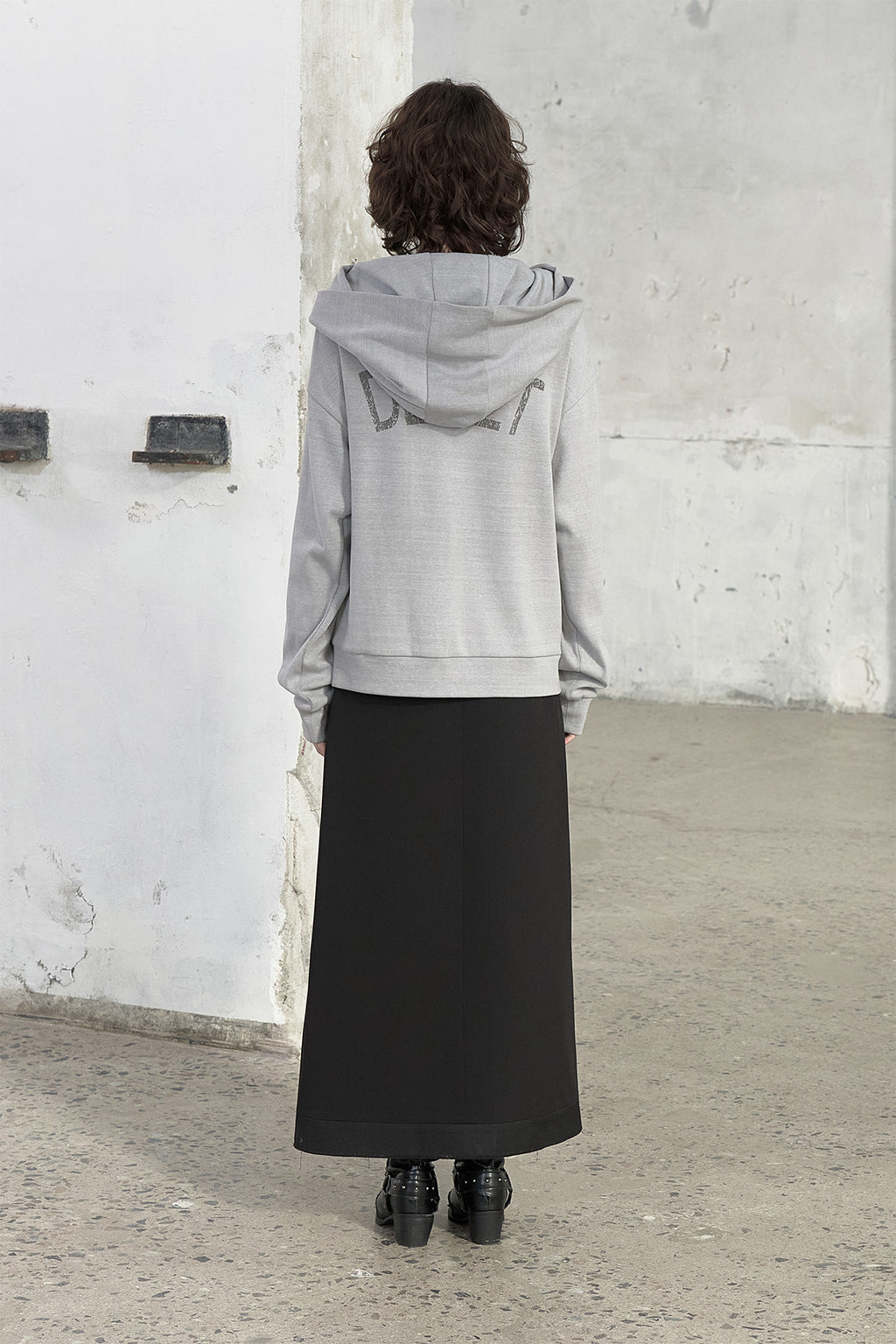 Deinet - Big Hooded Sweat Pullover (Grey) product image 3 | TRAB K-Fashion Australia