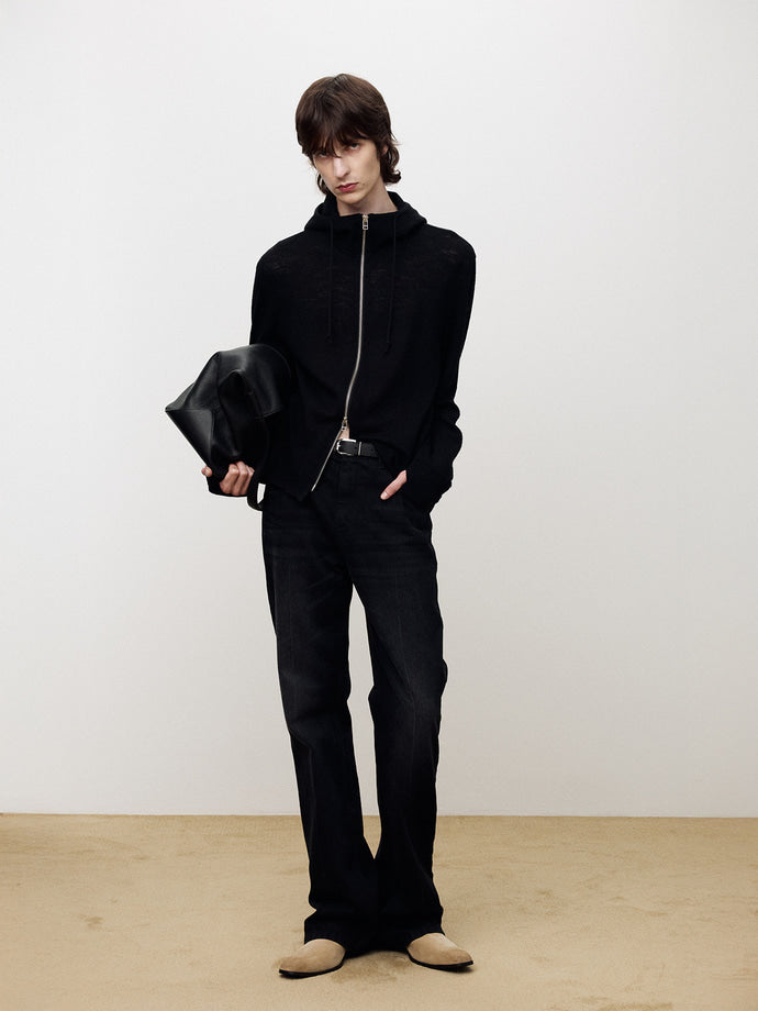 Tonywack - Flared-Leg Denim Jeans (Faded Black) product image 1 | TRAB K-Fashion Australia