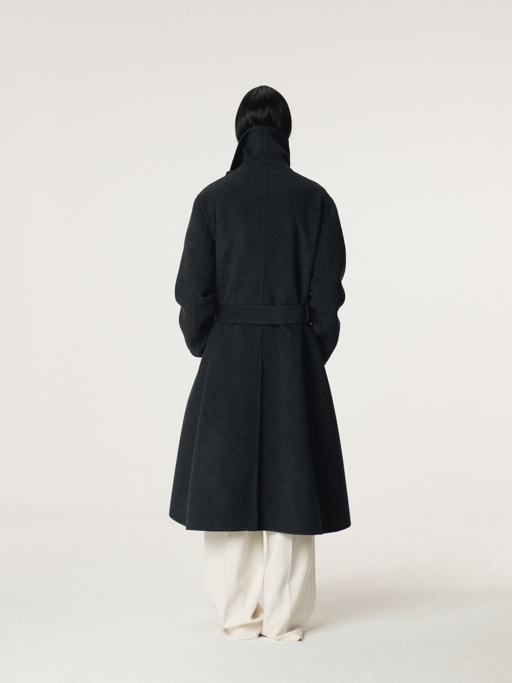 Recto - Cashmere Blend Draped Coat (Charcoal Grey) product image 4 | TRAB K-Fashion Australia