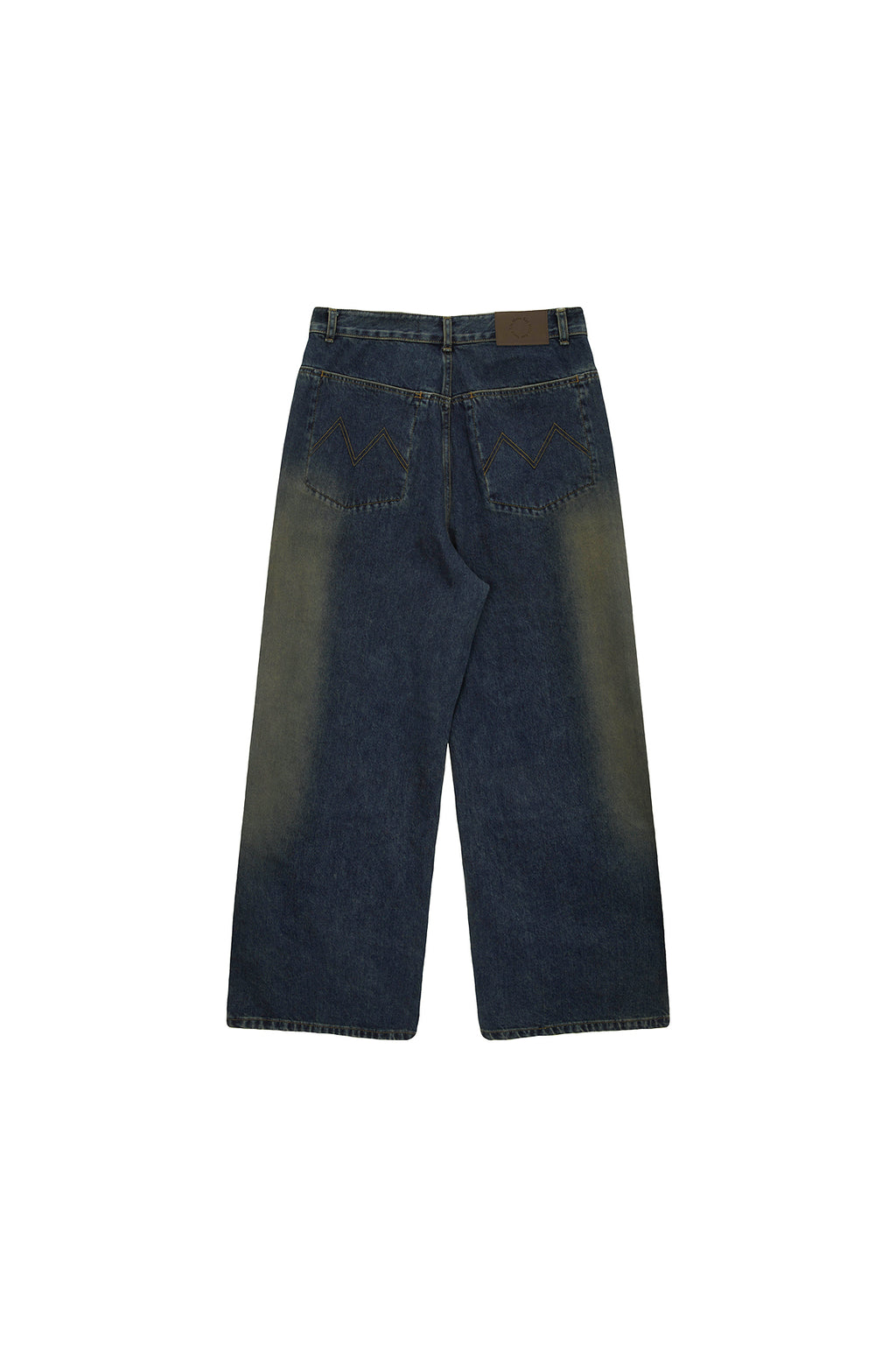 Matin Kim - Side Brush Washed Denim Pants (Blue) product image 2 | TRAB K-Fashion Australia