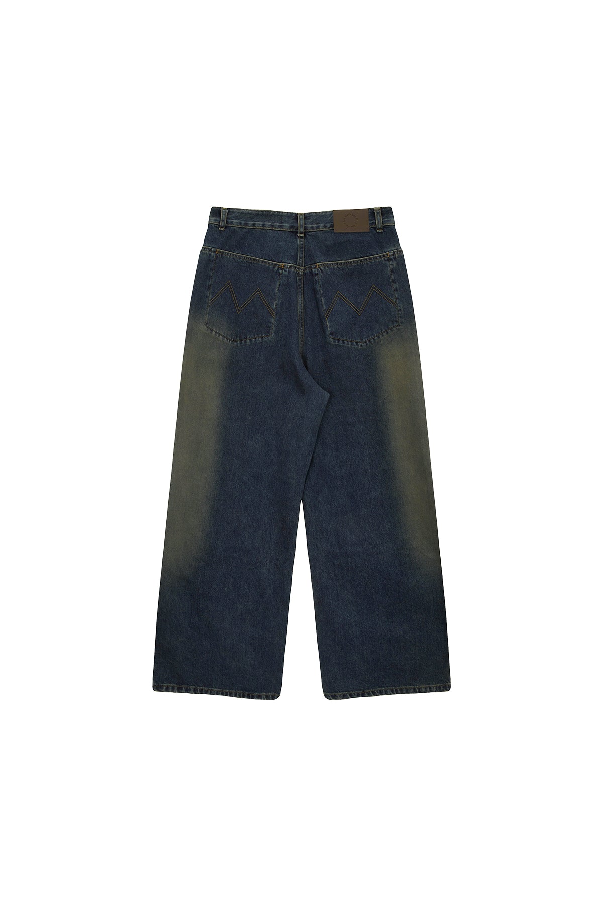 Matin Kim - Side Brush Washed Denim Pants (Blue) product image 2 | TRAB K-Fashion Australia