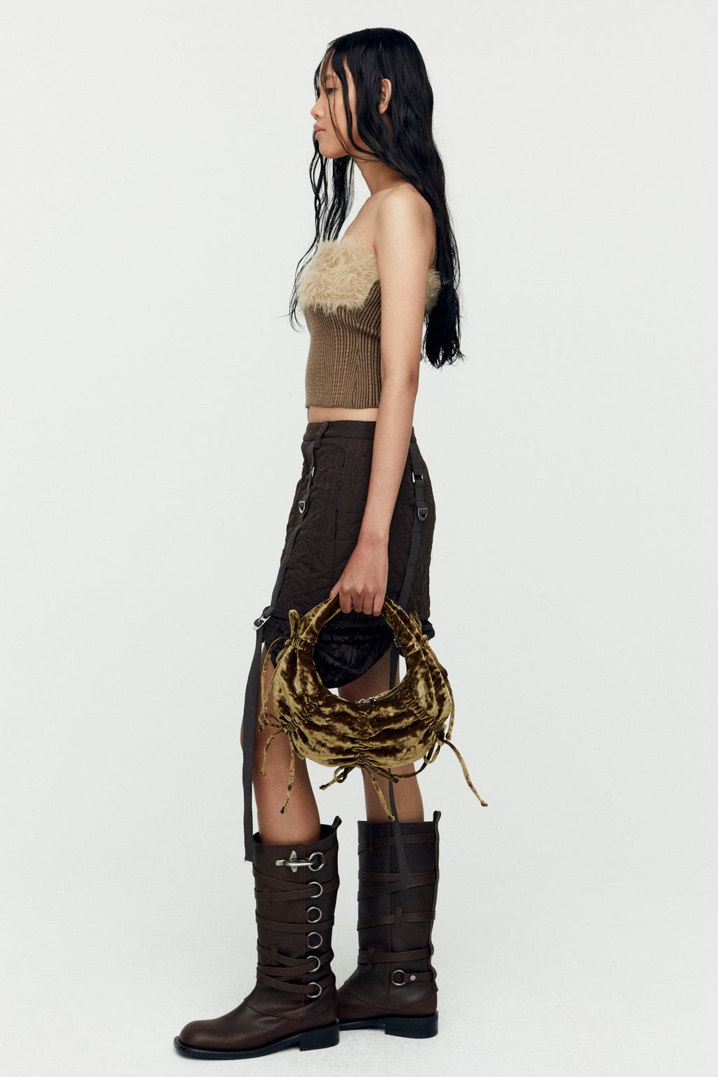 Andersson Bell - Hairy Knit Top (Brown) product image 4 | TRAB K-Fashion Australia