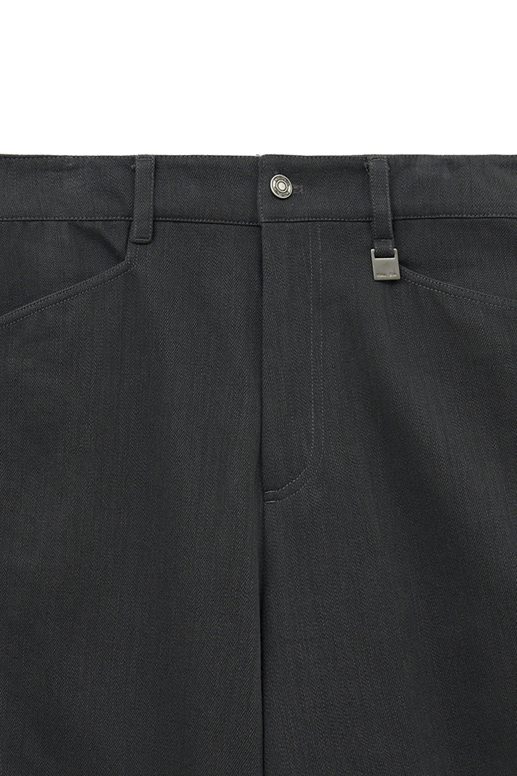 Matin Kim - Big Pocket Two Tone Wide Pants (Charcoal) product image 4 | TRAB K-Fashion Australia