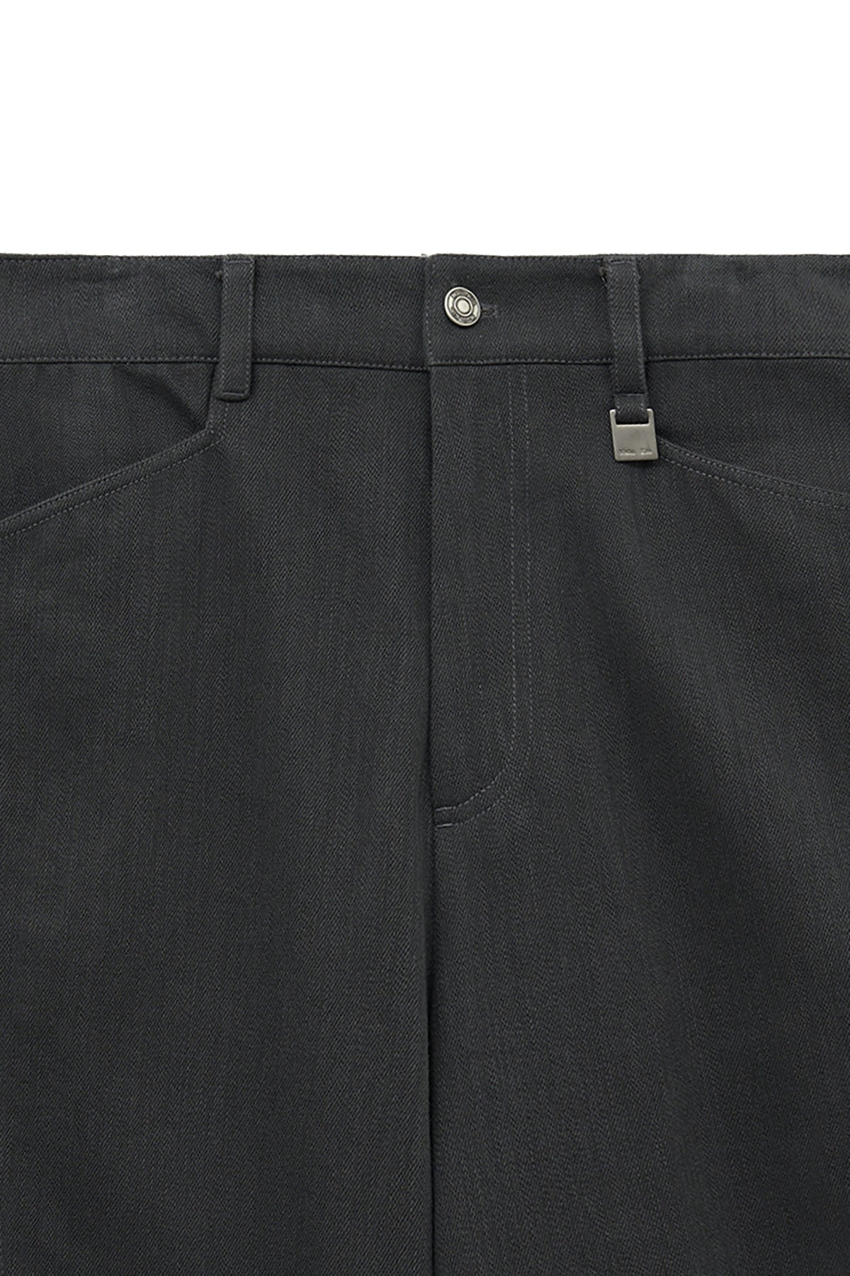 Matin Kim - Big Pocket Two Tone Wide Pants (Charcoal) product image 4 | TRAB K-Fashion Australia