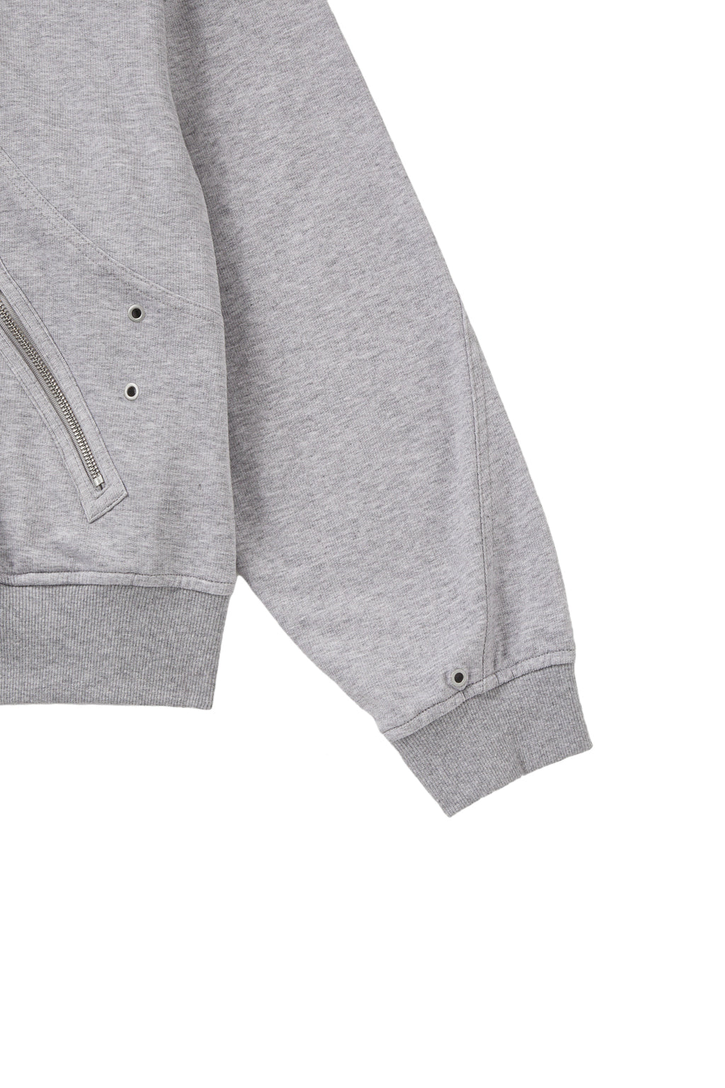 Deinet - Metal Detail Hood Zip Up (Melange Grey) product image 5 | TRAB K-Fashion Australia
