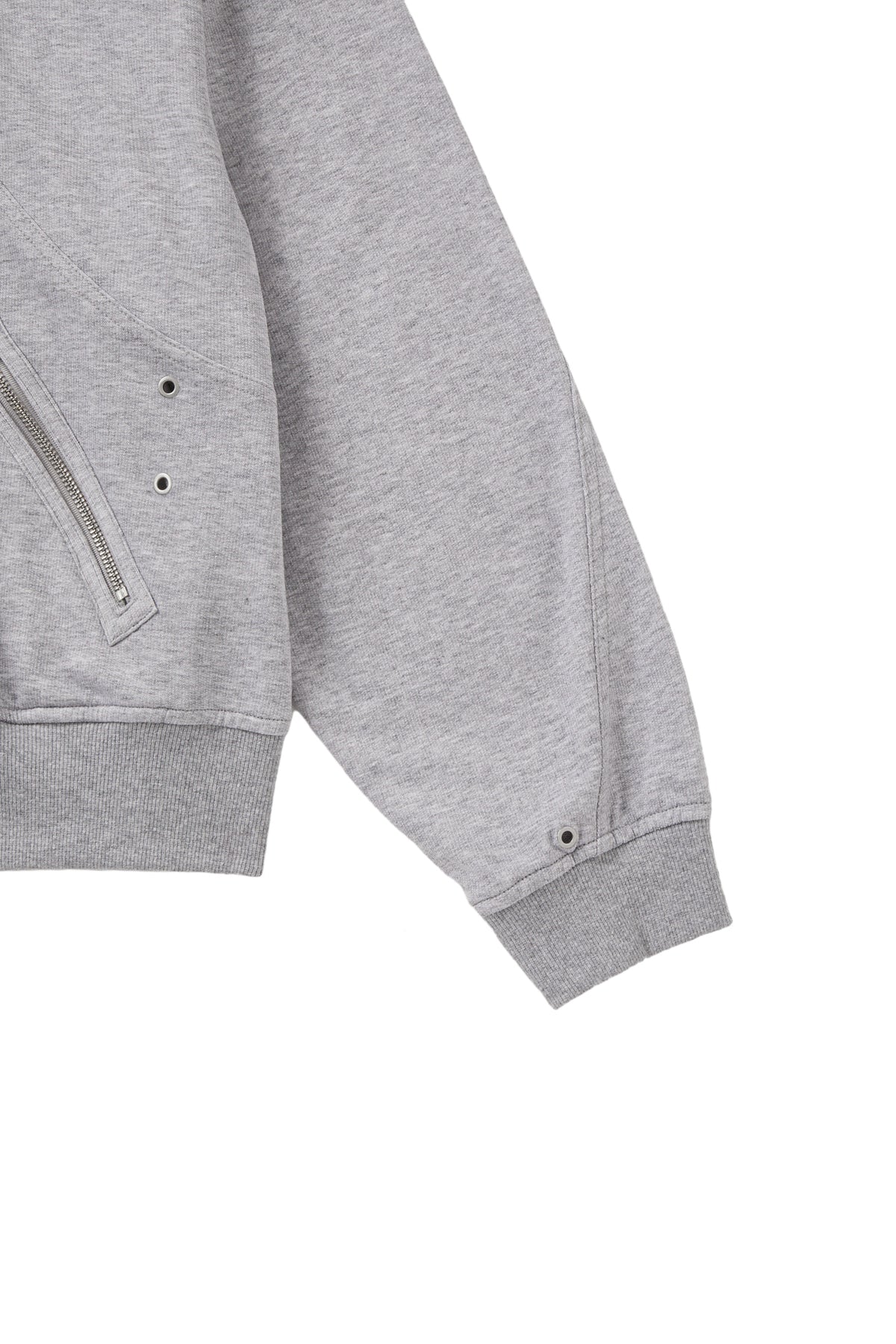 Deinet - Metal Detail Hood Zip Up (Melange Grey) product image 5 | TRAB K-Fashion Australia