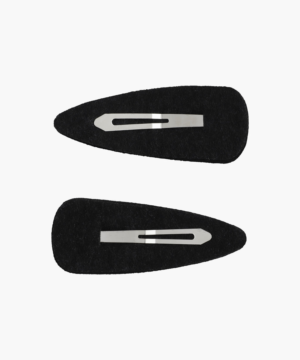 Marithe & Francois Girbaud - Circle Logo Suede Hair Pin 2pack (Black) product image 2 | TRAB K-Fashion Australia