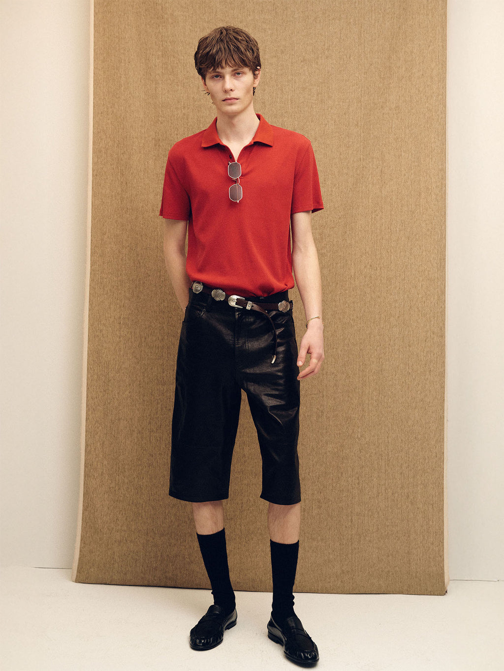Tonywack - Soft Ribbed Polo Shirt (Dark Red) product image 7 | TRAB K-Fashion Australia