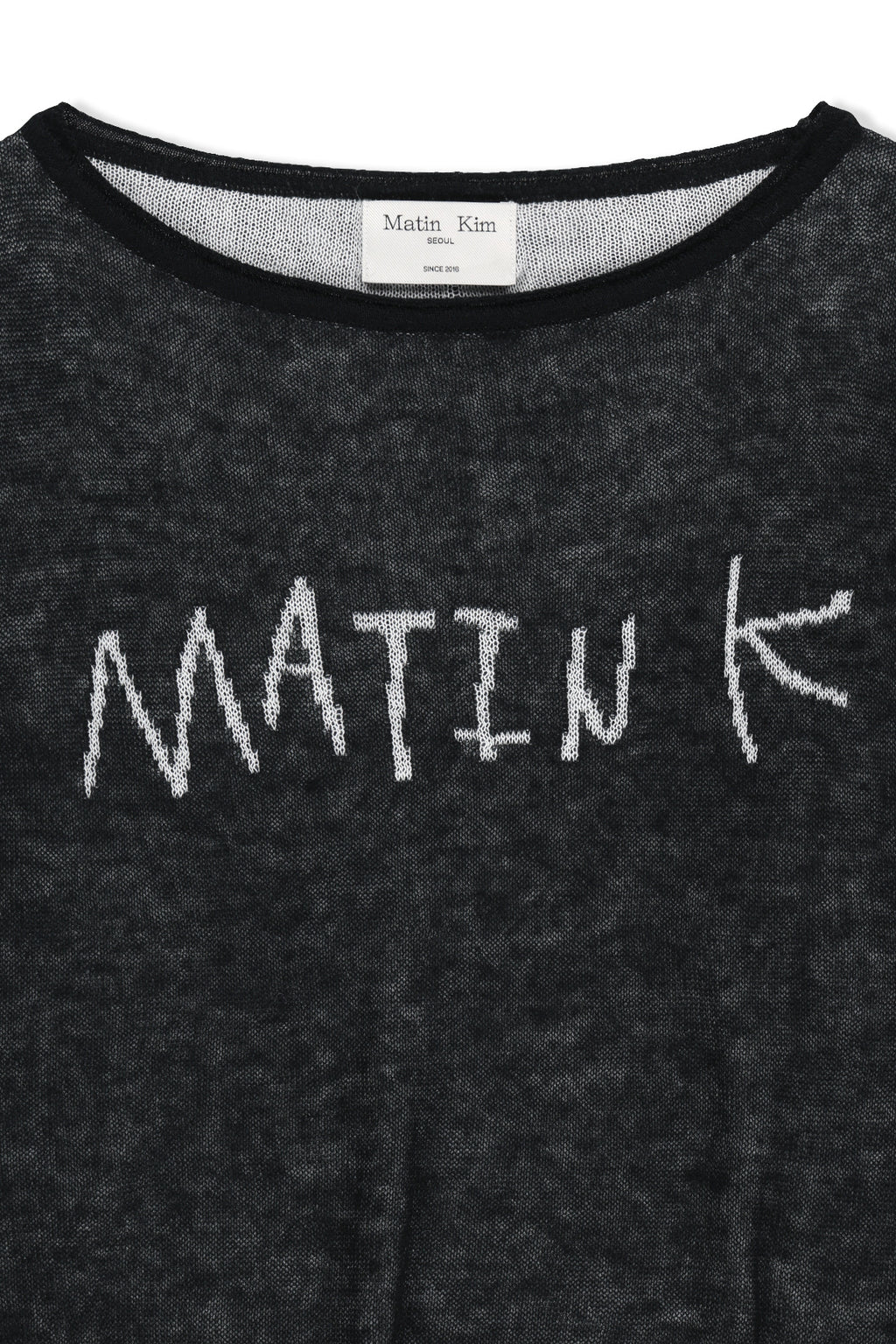 Matin Kim - Matin Dual Tone Knit Pullover (Black) product image 3 | TRAB K-Fashion Australia