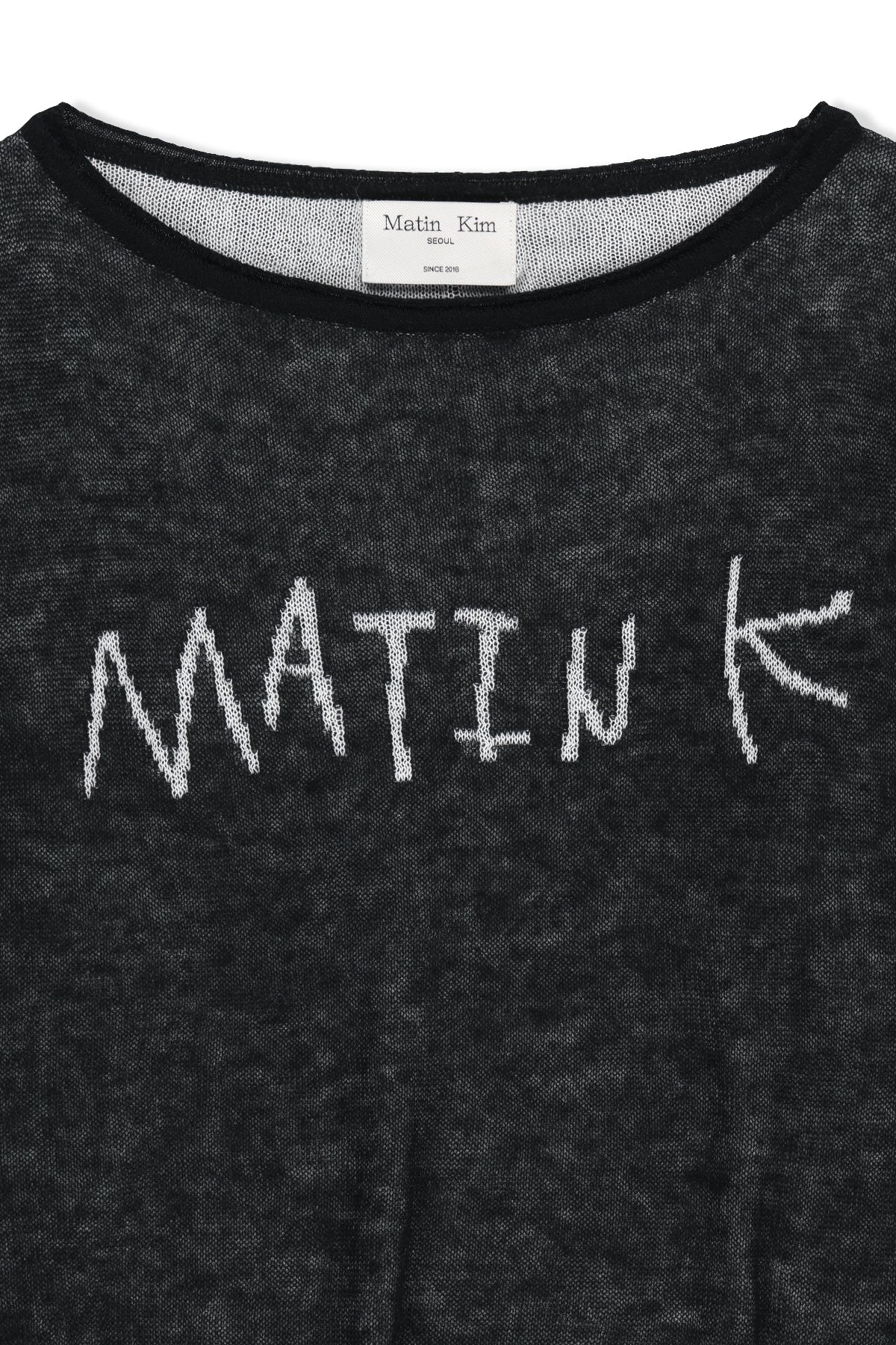 Matin Kim - Matin Dual Tone Knit Pullover (Black) product image 3 | TRAB K-Fashion Australia