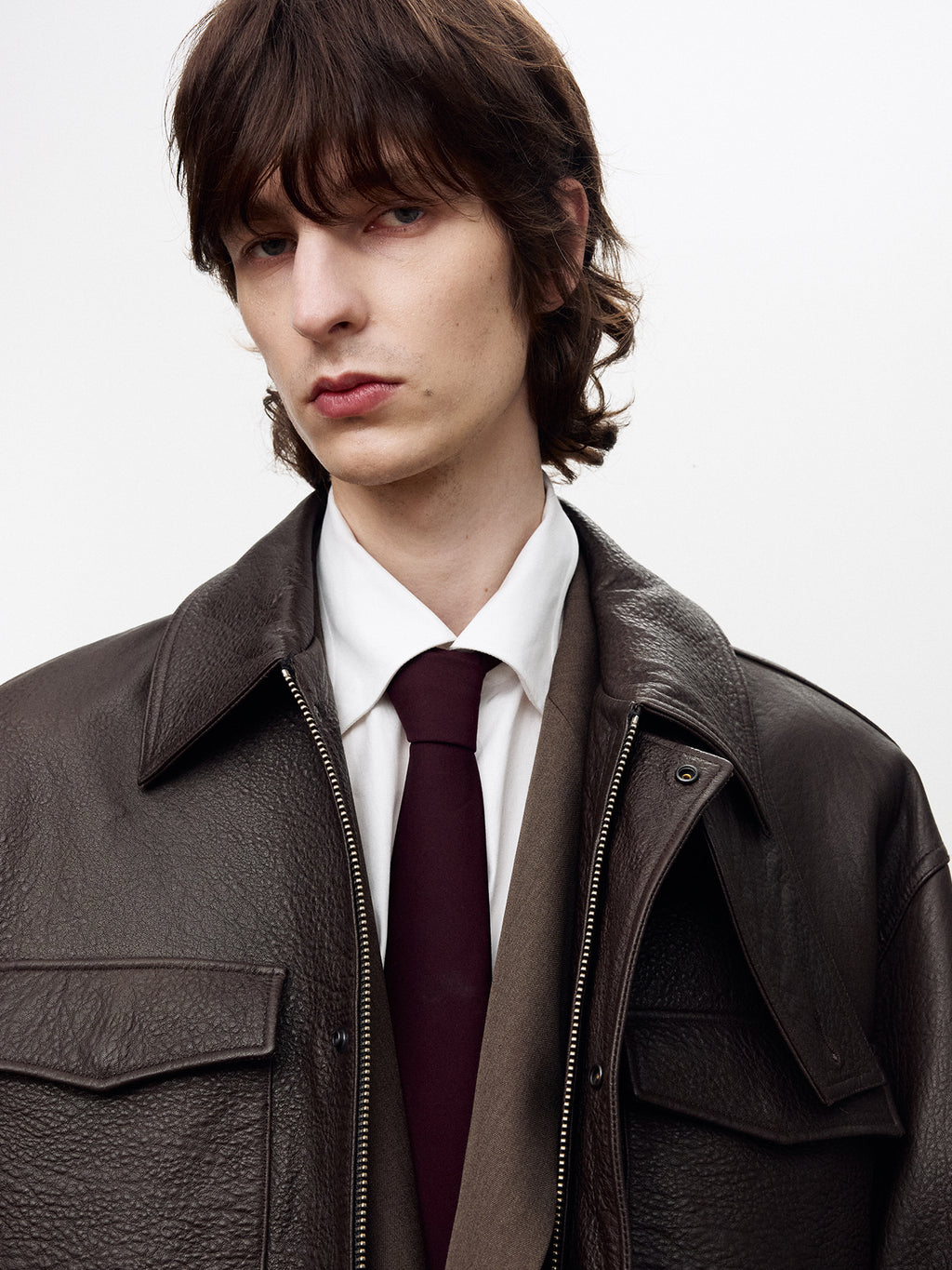 Tonywack - Lamb Leather Cargo Jacket (Dark Brown) product image 9 | TRAB K-Fashion Australia