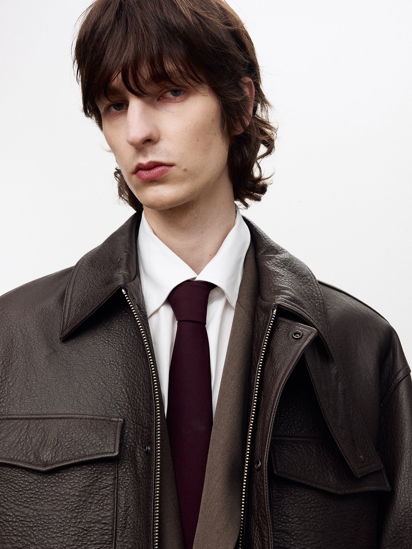 Tonywack - Lamb Leather Cargo Jacket (Dark Brown) product image 9 | TRAB K-Fashion Australia