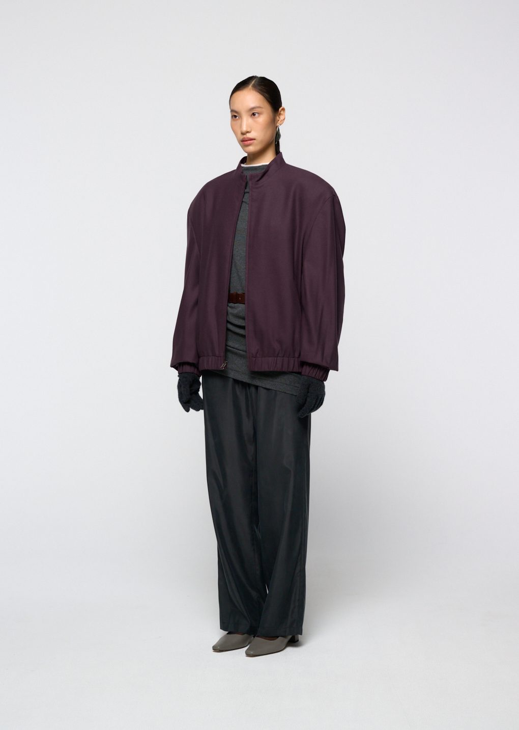 Amomento - Wool banding blouson (Burgundy) product image 3 | TRAB K-Fashion Australia