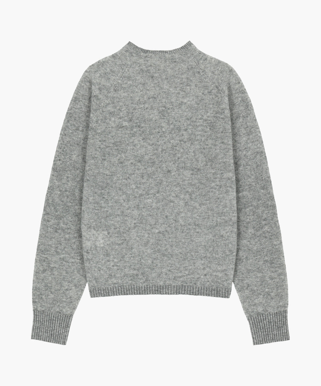 Marithe & Francois Girbaud - Premium Merino Wool Half Neck Knit (Heather Gray) product image 6 | TRAB K-Fashion Australia