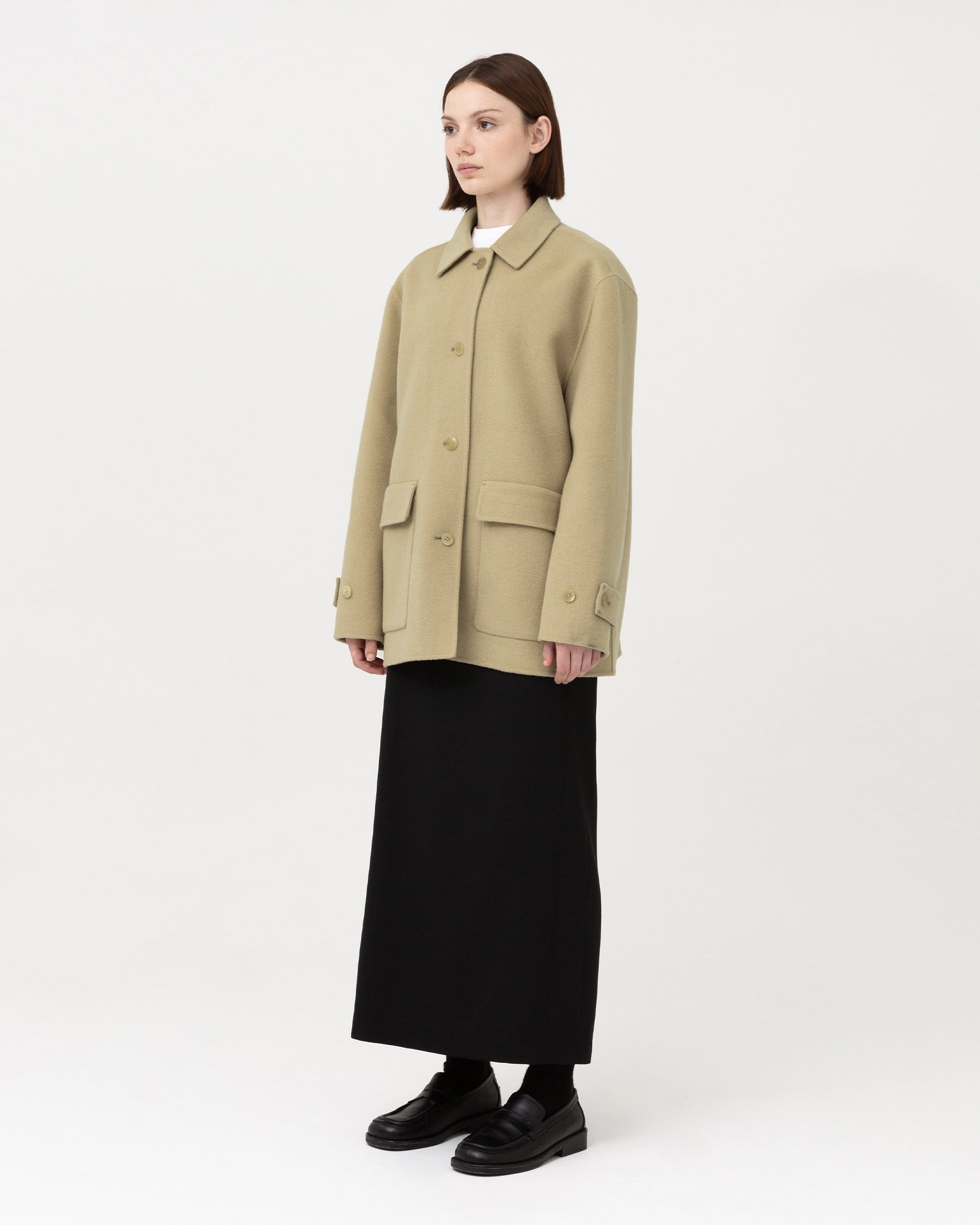 Brownyard - Handmade Half Coat (Beige) product image 3 | TRAB K-Fashion Australia