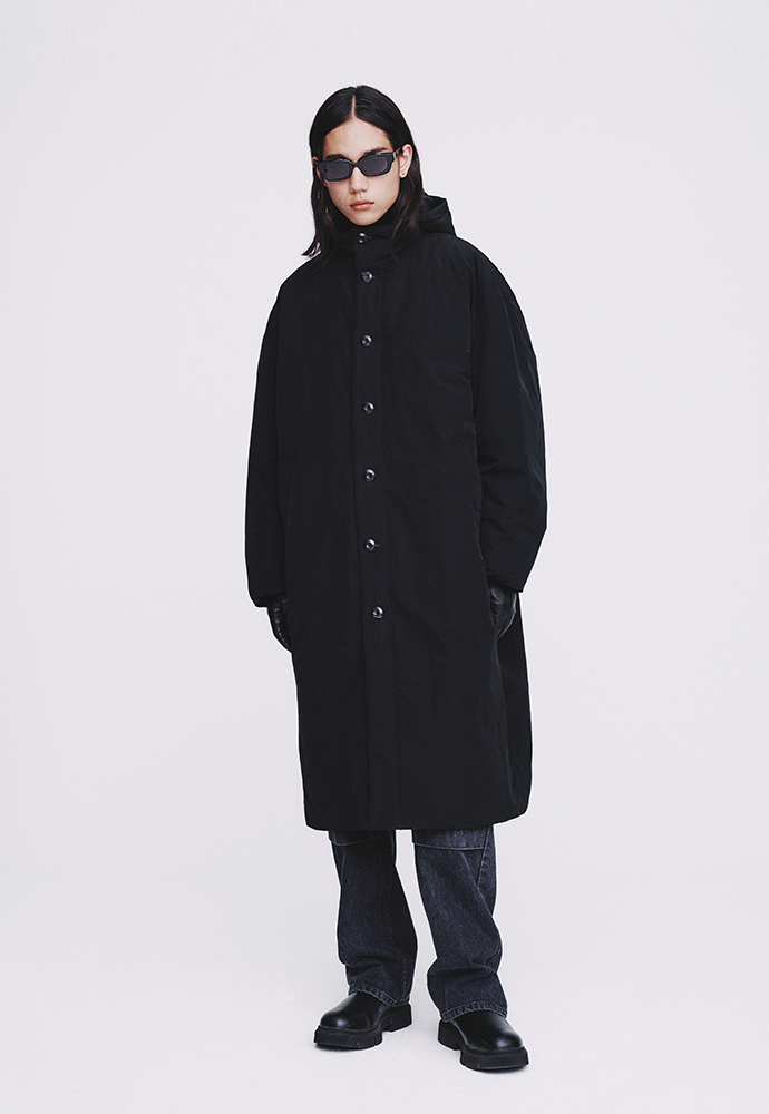 Tonywack - Goose Down Hooded Puffer Coat (Black) product image 1 | TRAB K-Fashion Australia