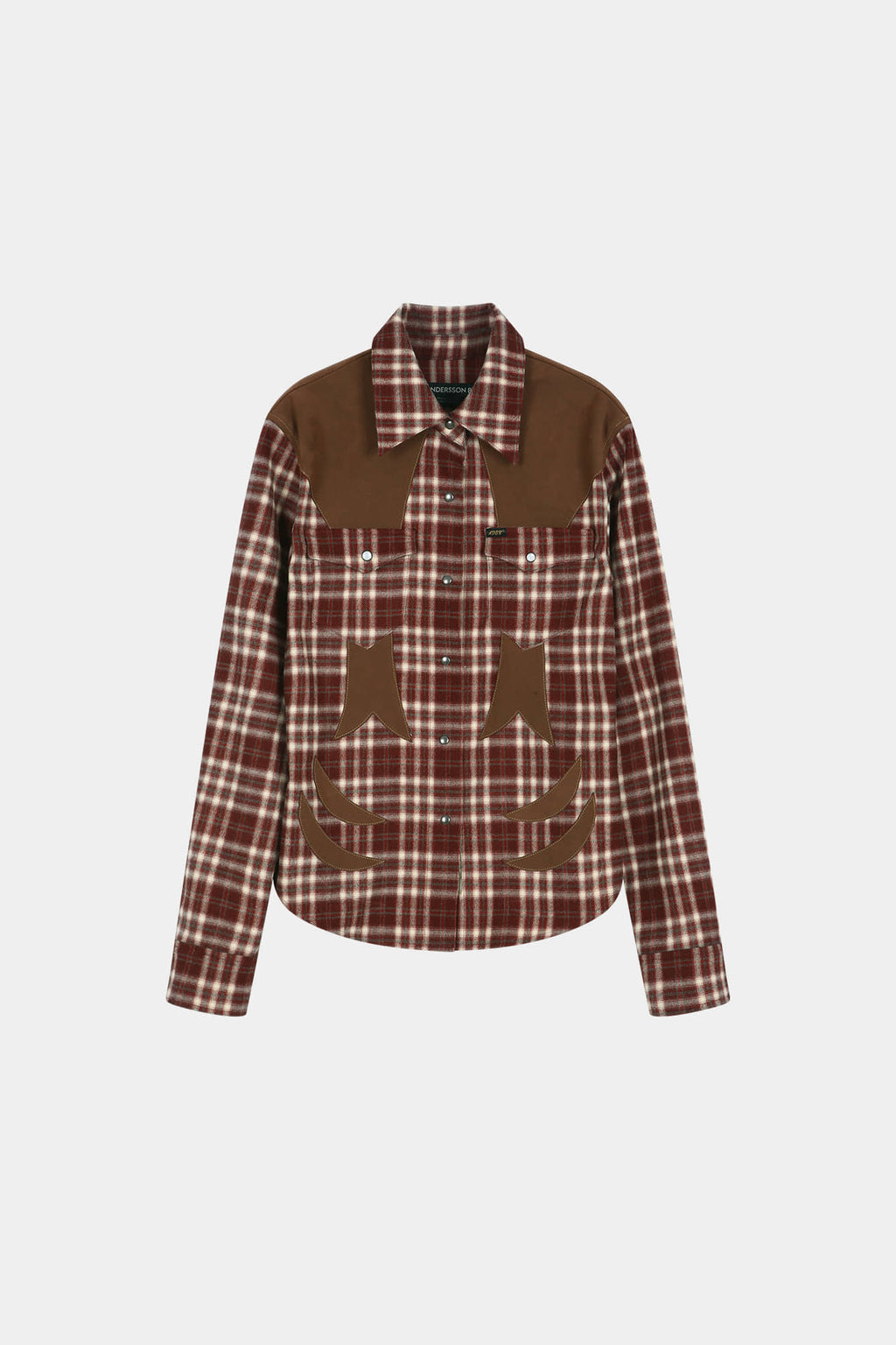 Andersson Bell - Checkered Western Patched Shirt (red) (Red) product image 10 | TRAB K-Fashion Australia