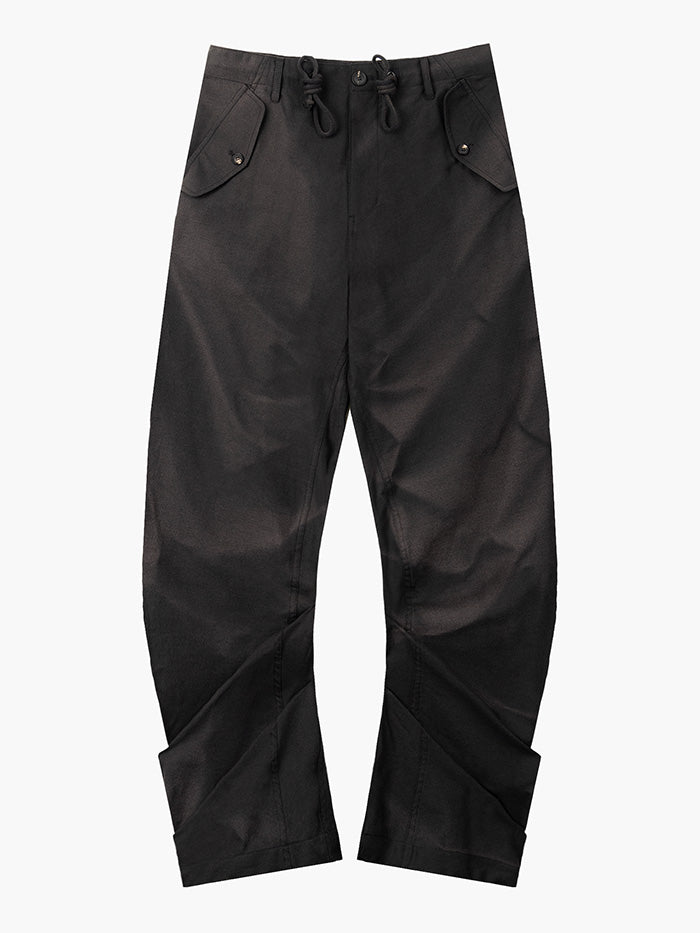 Jiyong Kim - Sun-Bleached Twisted Trousers (Black) product image 10 | TRAB K-Fashion Australia