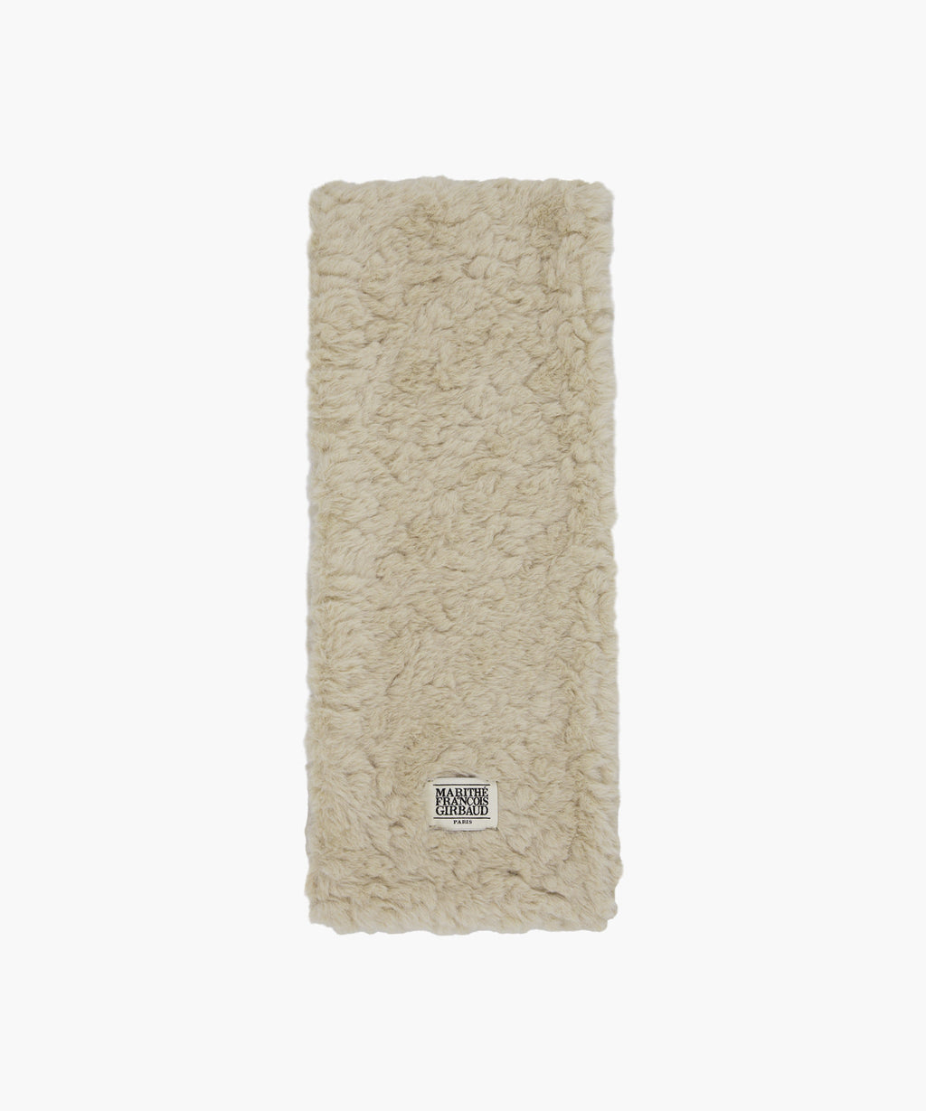 Marithe & Francois Girbaud - Classic Logo Fur Muffler (Beige) product image 2 | TRAB K-Fashion Australia
