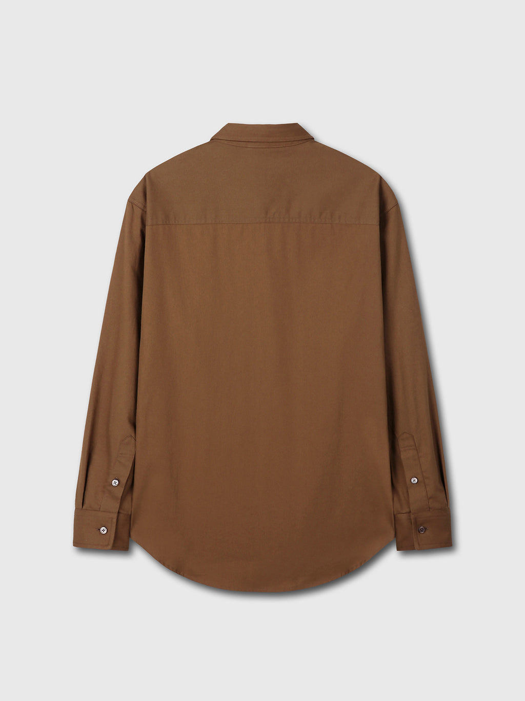 Tonywack - Sand-Washed Cotton Officer Shirt (Amber Brown) product image 8 | TRAB K-Fashion Australia
