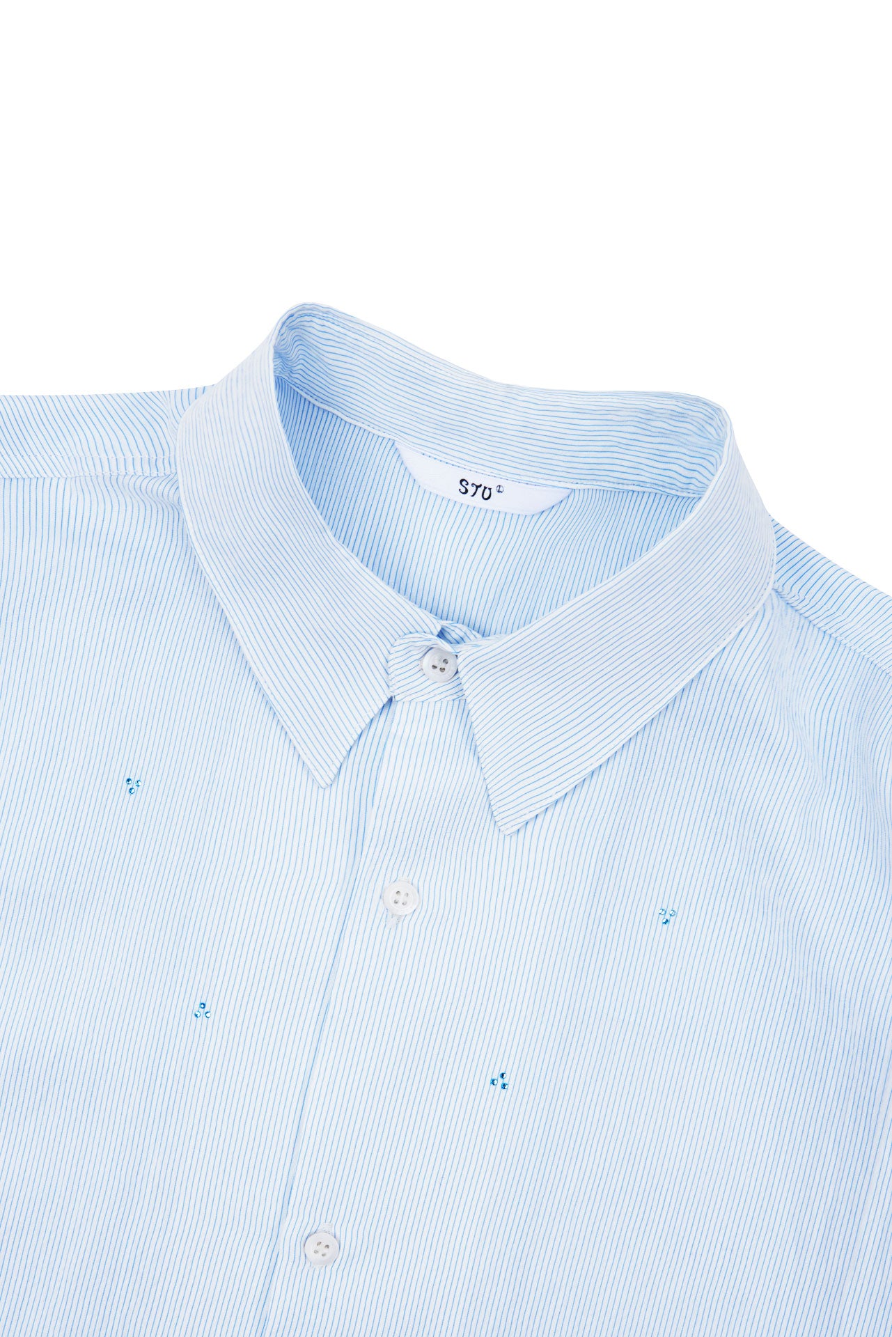 Stu - Crystal Stripe Shirt (Blue) product image 16 | TRAB K-Fashion Australia