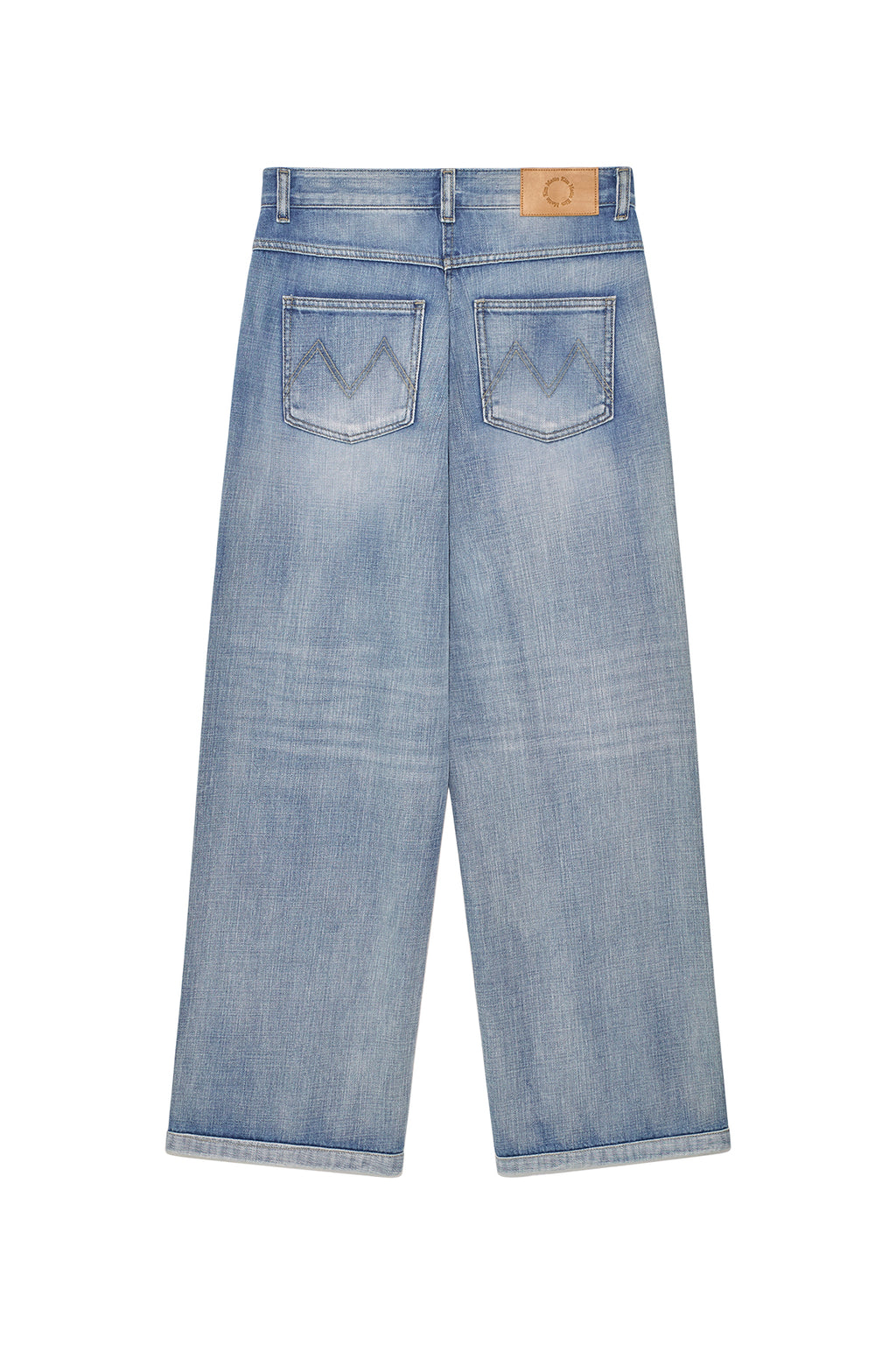 Matin Kim - Out Pocket Washed Denim Pants (Light Blue) product image 2 | TRAB K-Fashion Australia