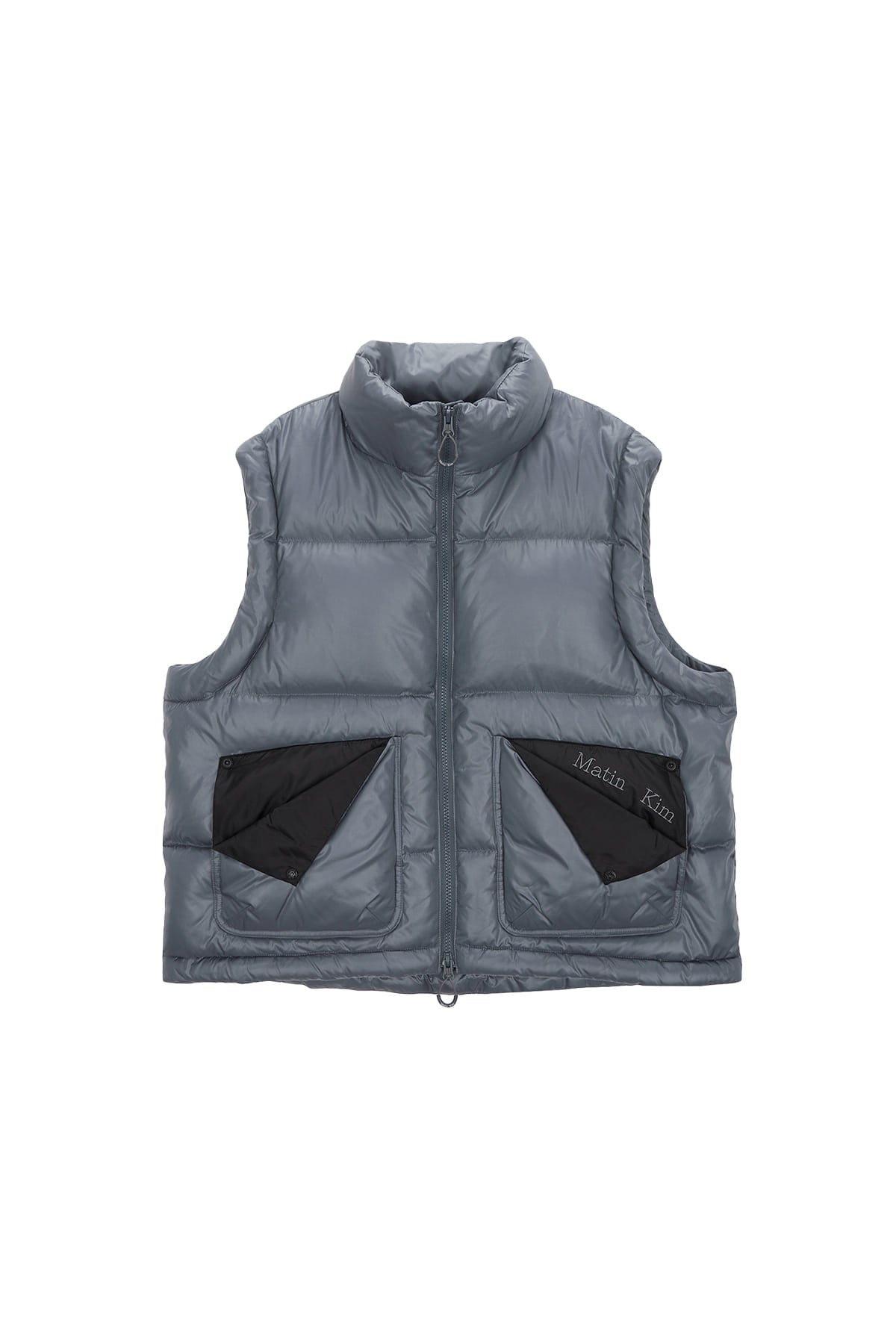Matin Kim - Folded Pocket Down Vest (Grey) product image 1 | TRAB K-Fashion Australia