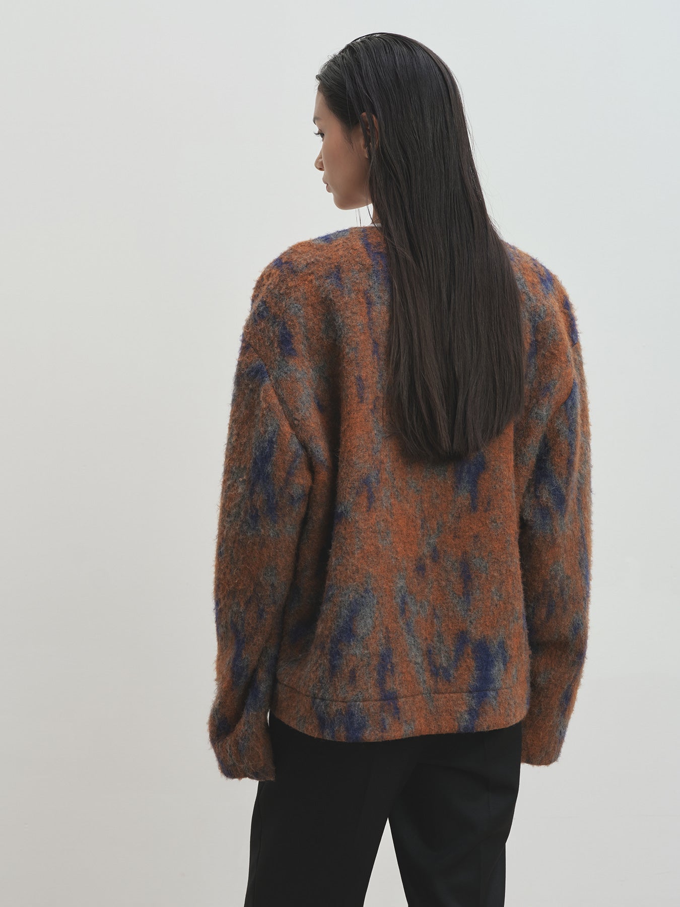 Tonywack - Mohair V-Neck Blouson Italian Fabric (Rust Orange) product image 10 | TRAB K-Fashion Australia