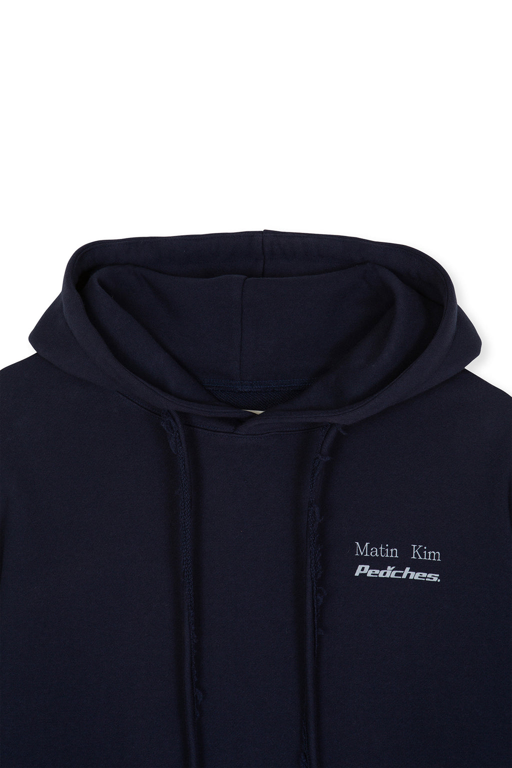 Matin Kim - Peaches Logo Graphic Hoody (Navy) product image 4 | TRAB K-Fashion Australia