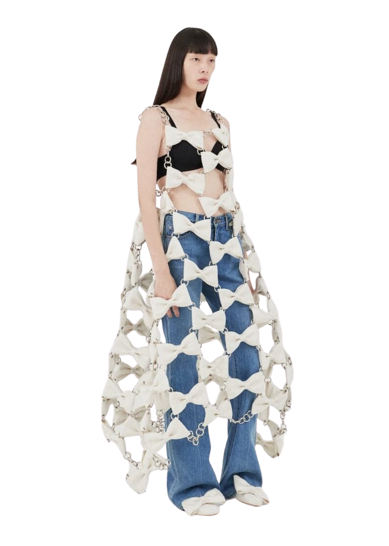 Kimhe Kim - Monroe Ribbon Chain Long Dress (White) product image 3 | TRAB K-Fashion Australia