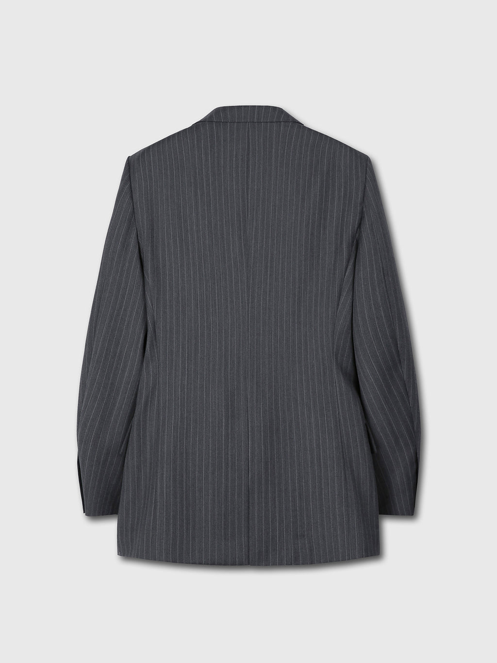 Tonywack - Striped Wool Oversized Double-Breasted Jacket (Grey Pinstripe) product image 10 | TRAB K-Fashion Australia